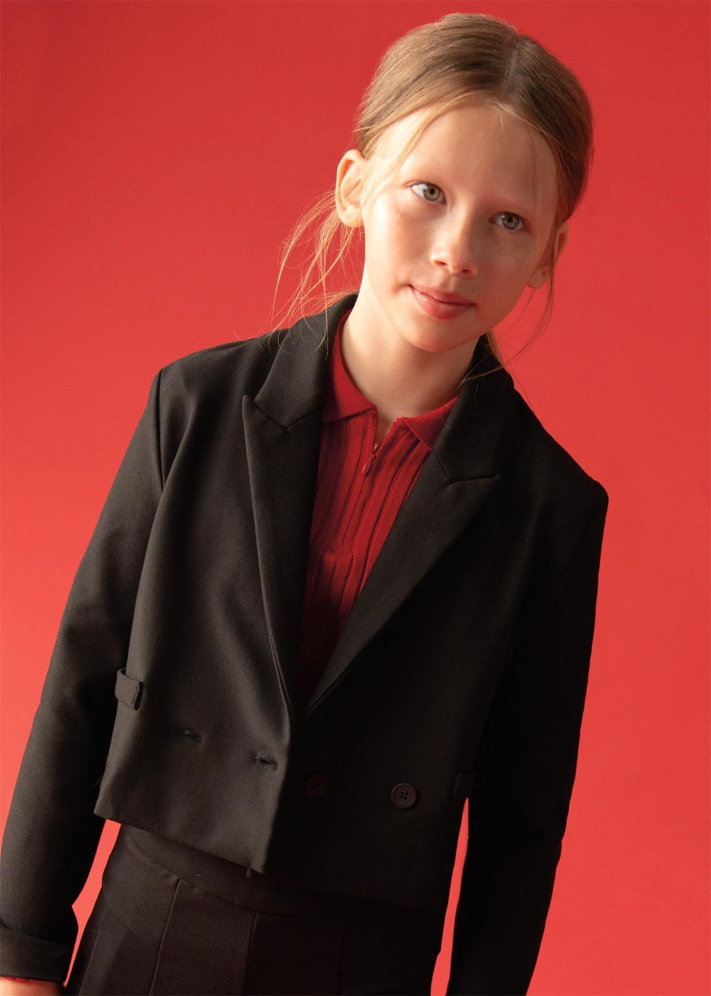 Mayoral Kız Çocuk Kısa Blazer Ceket Siyah 7427