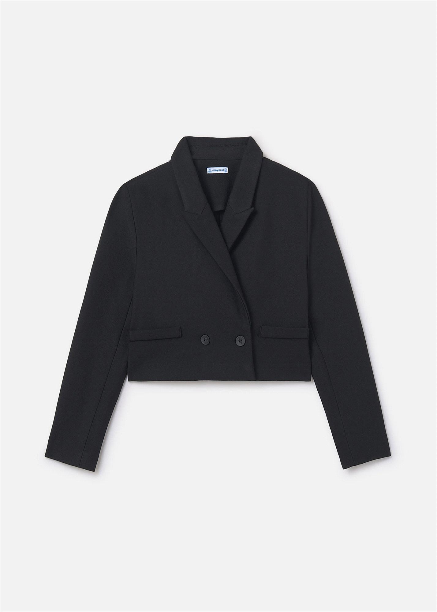 Mayoral Kız Çocuk Kısa Blazer Ceket Siyah 7427