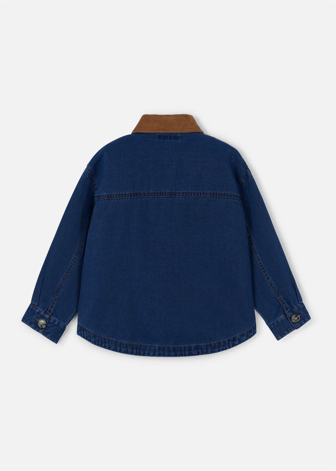 Mayoral Kız Çocuk Kot Gömlek Koyu Mavi 4135