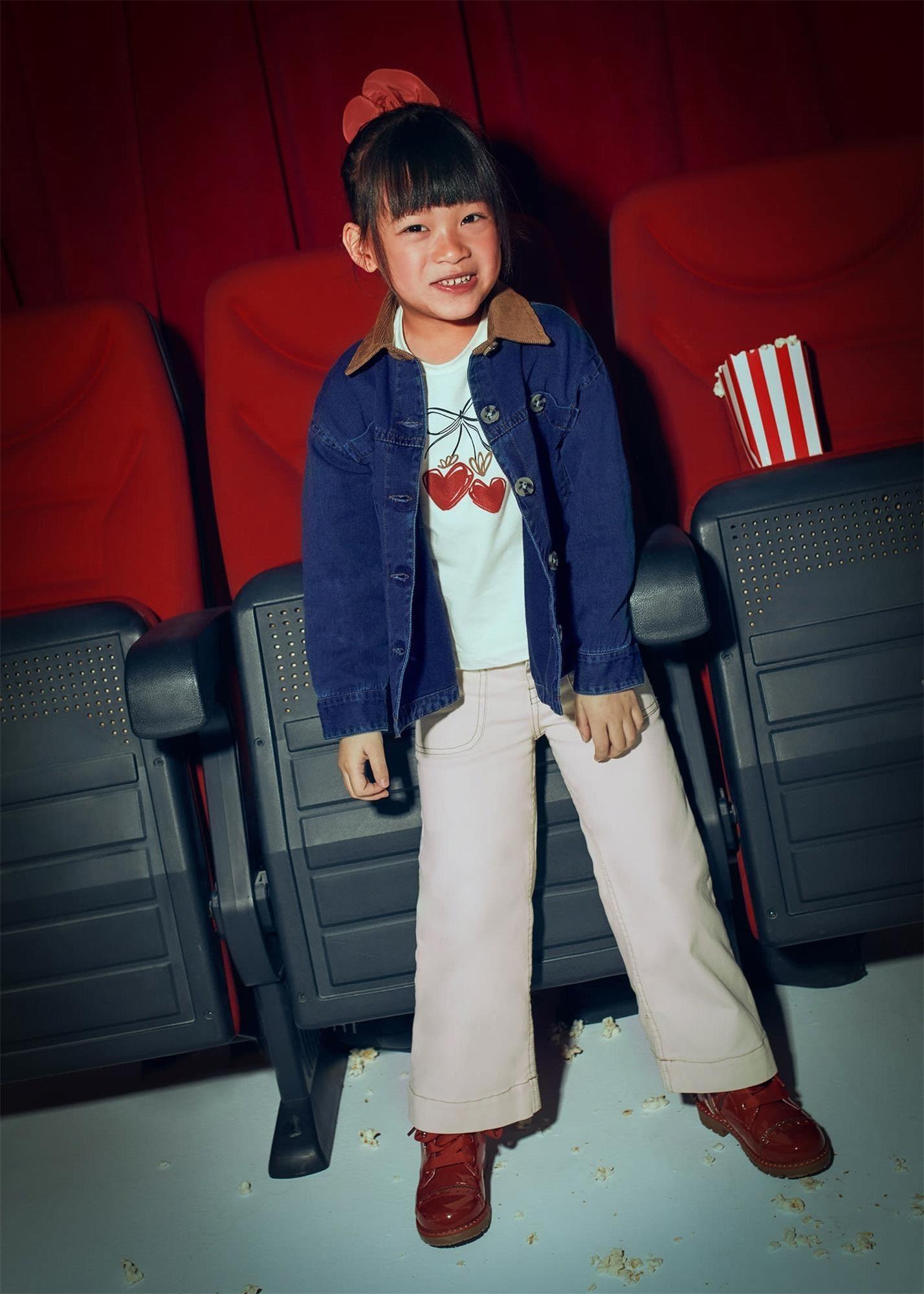 Mayoral Kız Çocuk Kot Gömlek Koyu Mavi 4135