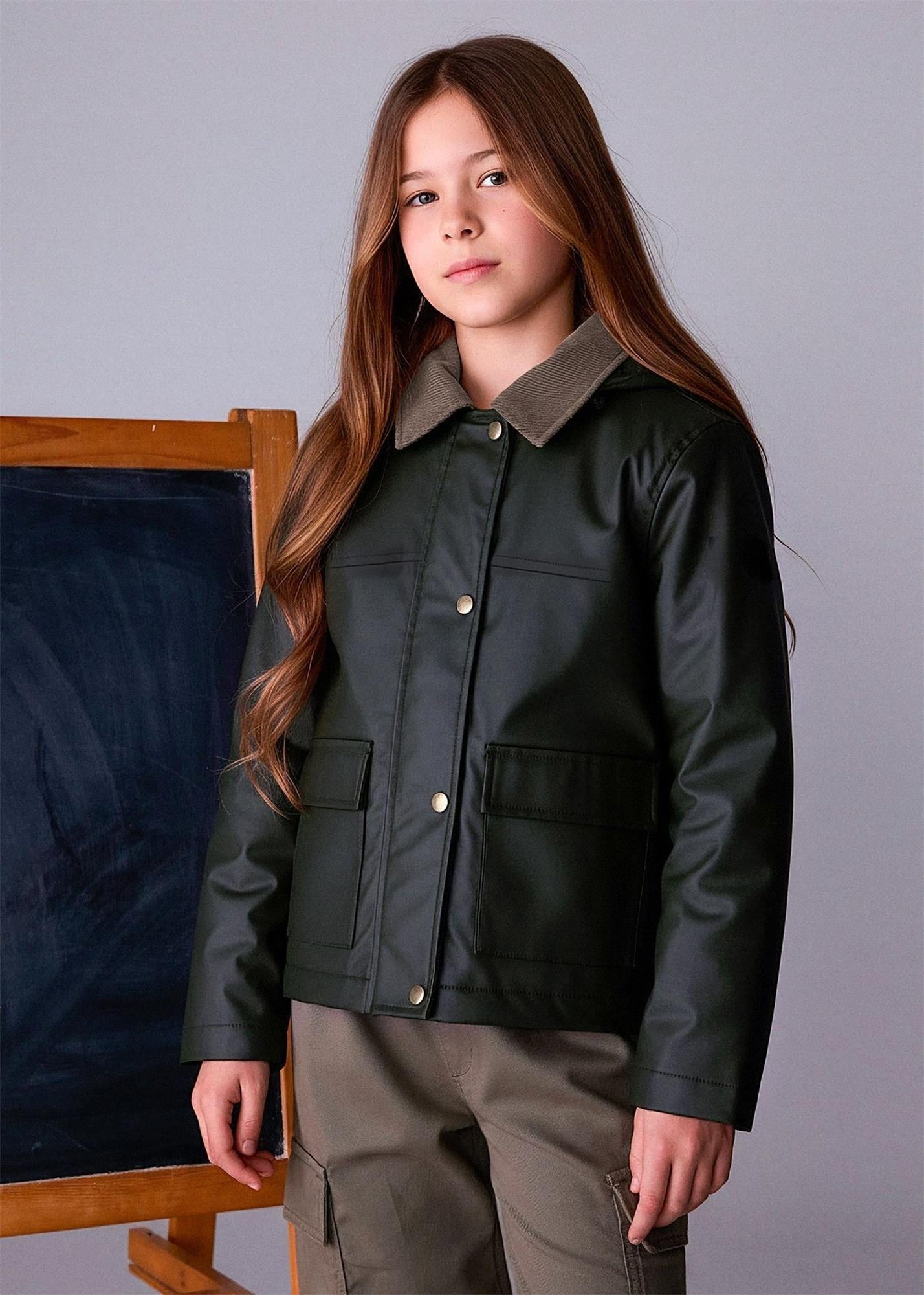 Mayoral Kız Çocuk Mumlu Mont Koyu Siyah 7433