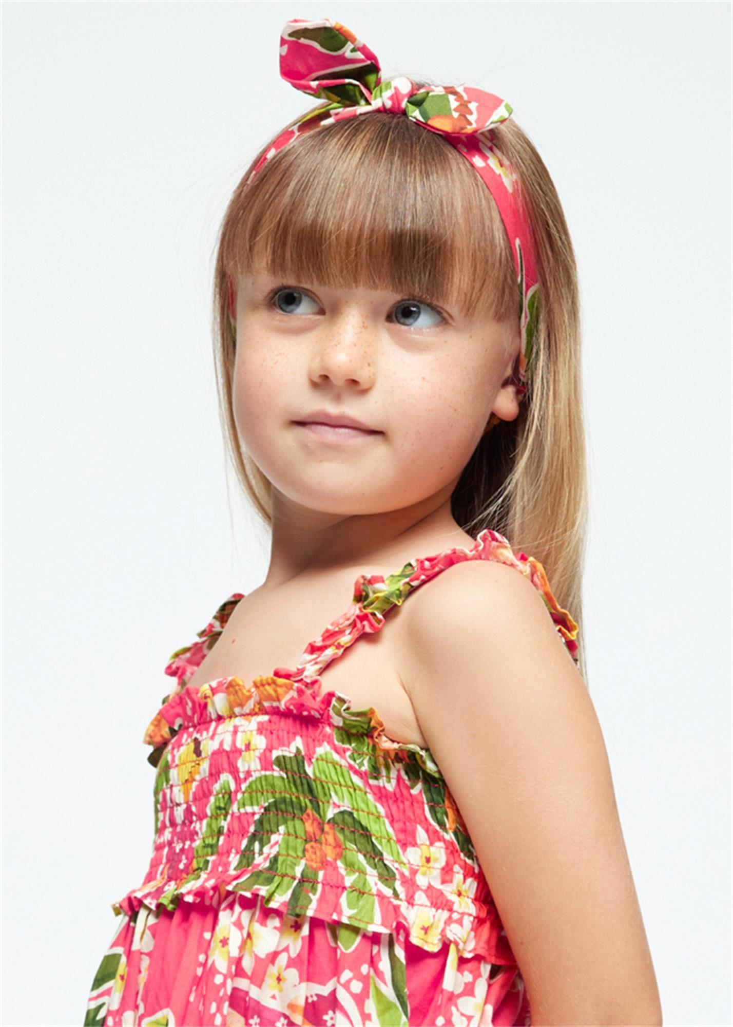 Mayoral Kız Çocuk Saç Bantlı Elbise Kırmızı 3947