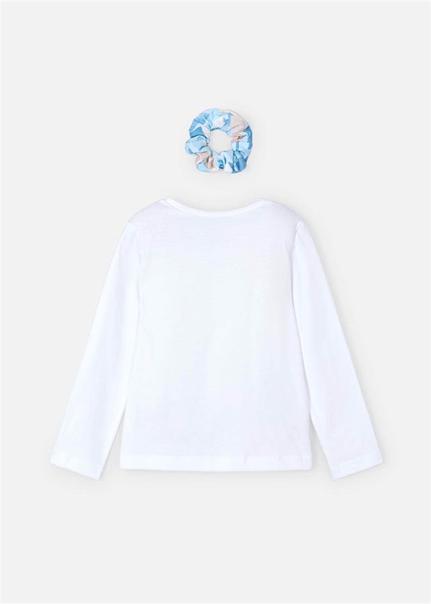 Mayoral Kız Çocuk Saç Tokalı Tişört Krem 3016