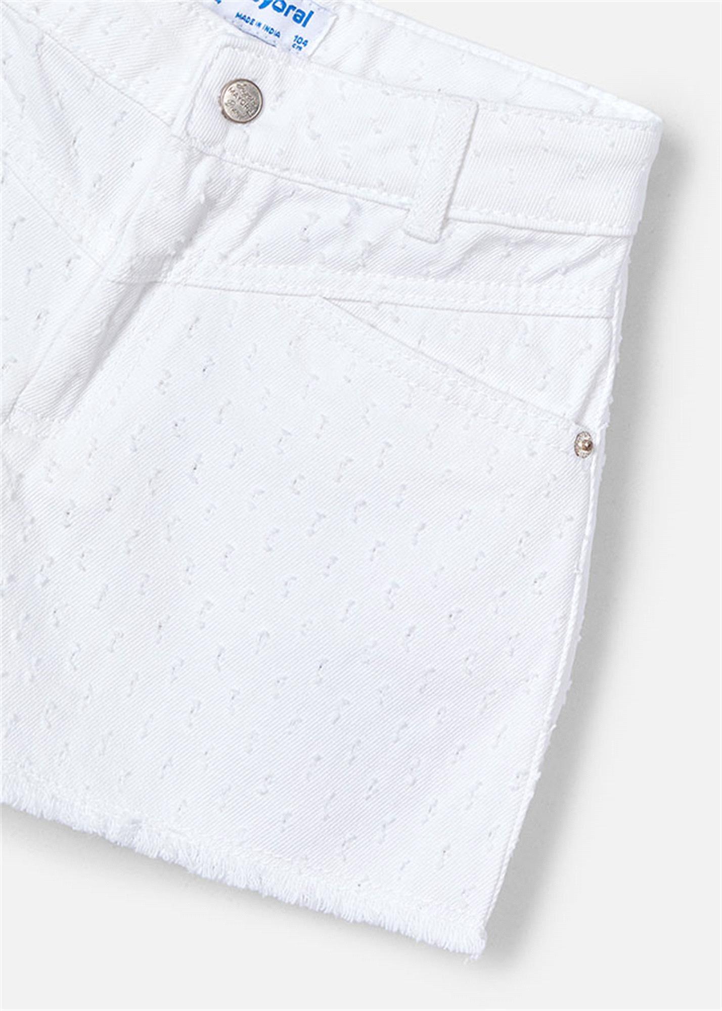 Mayoral Kız Çocuk Şort Beyaz 3205