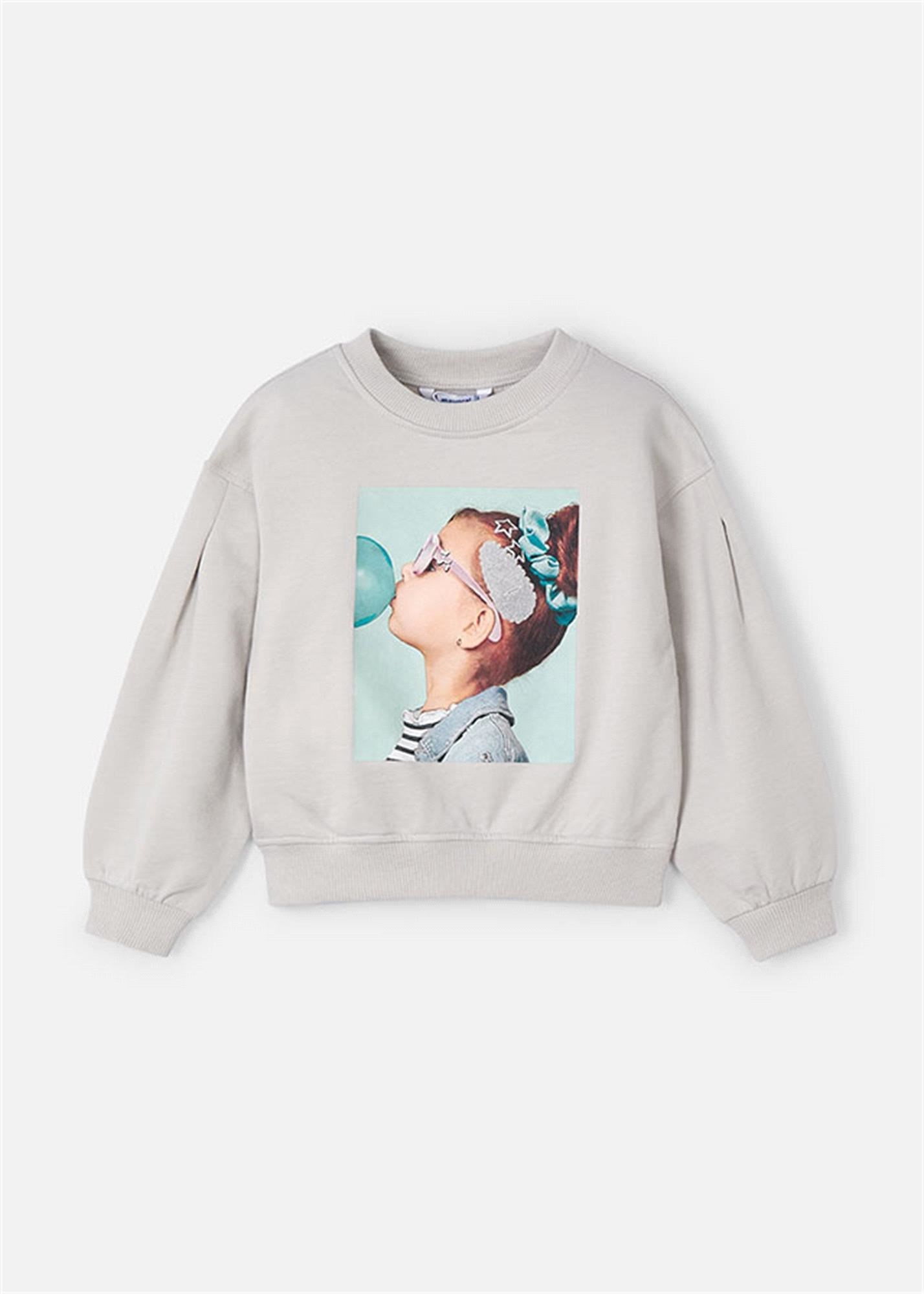 Mayoral Kız Çocuk Sweatshirt Gri 3401