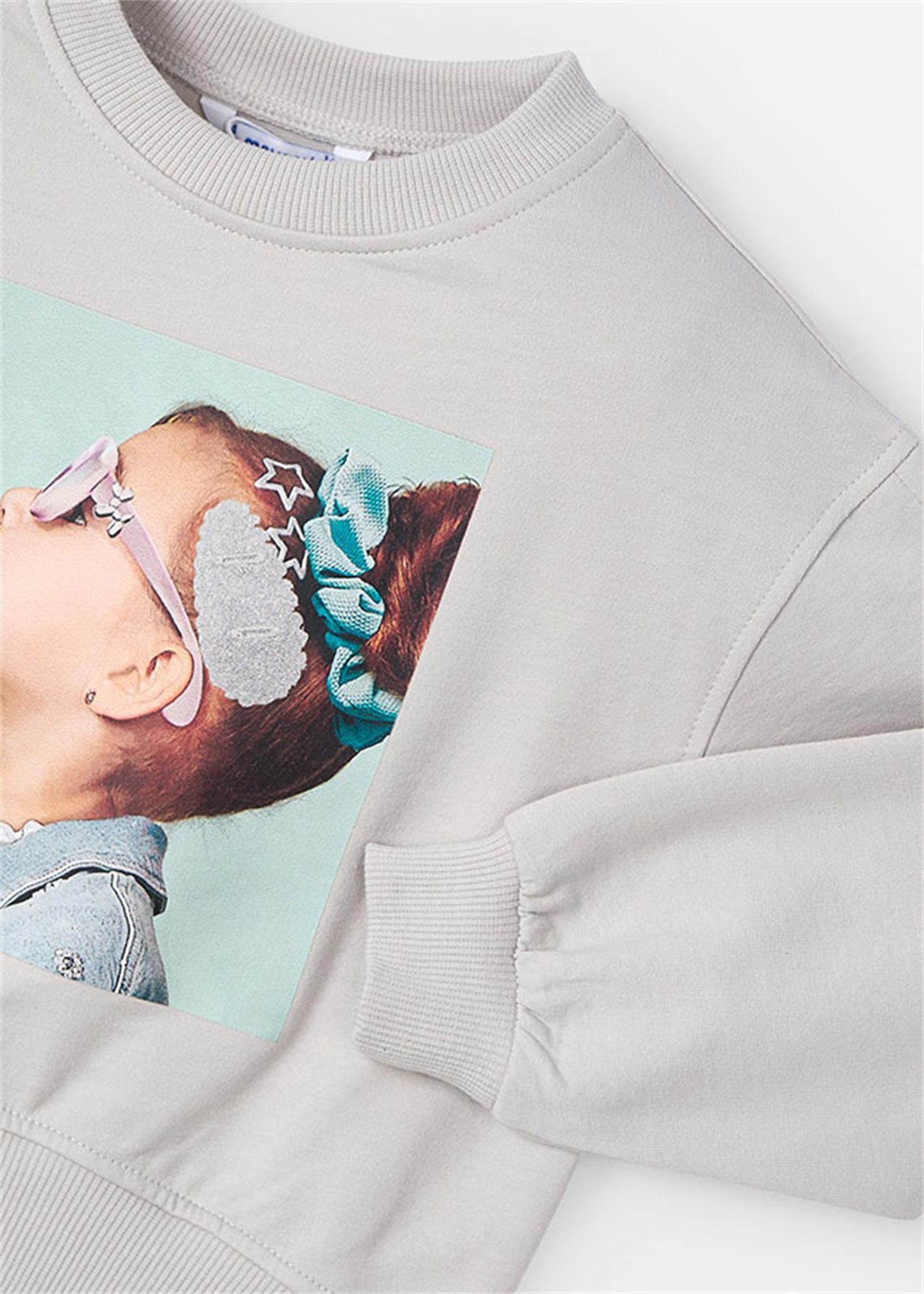 Mayoral Kız Çocuk Sweatshirt Gri 3401