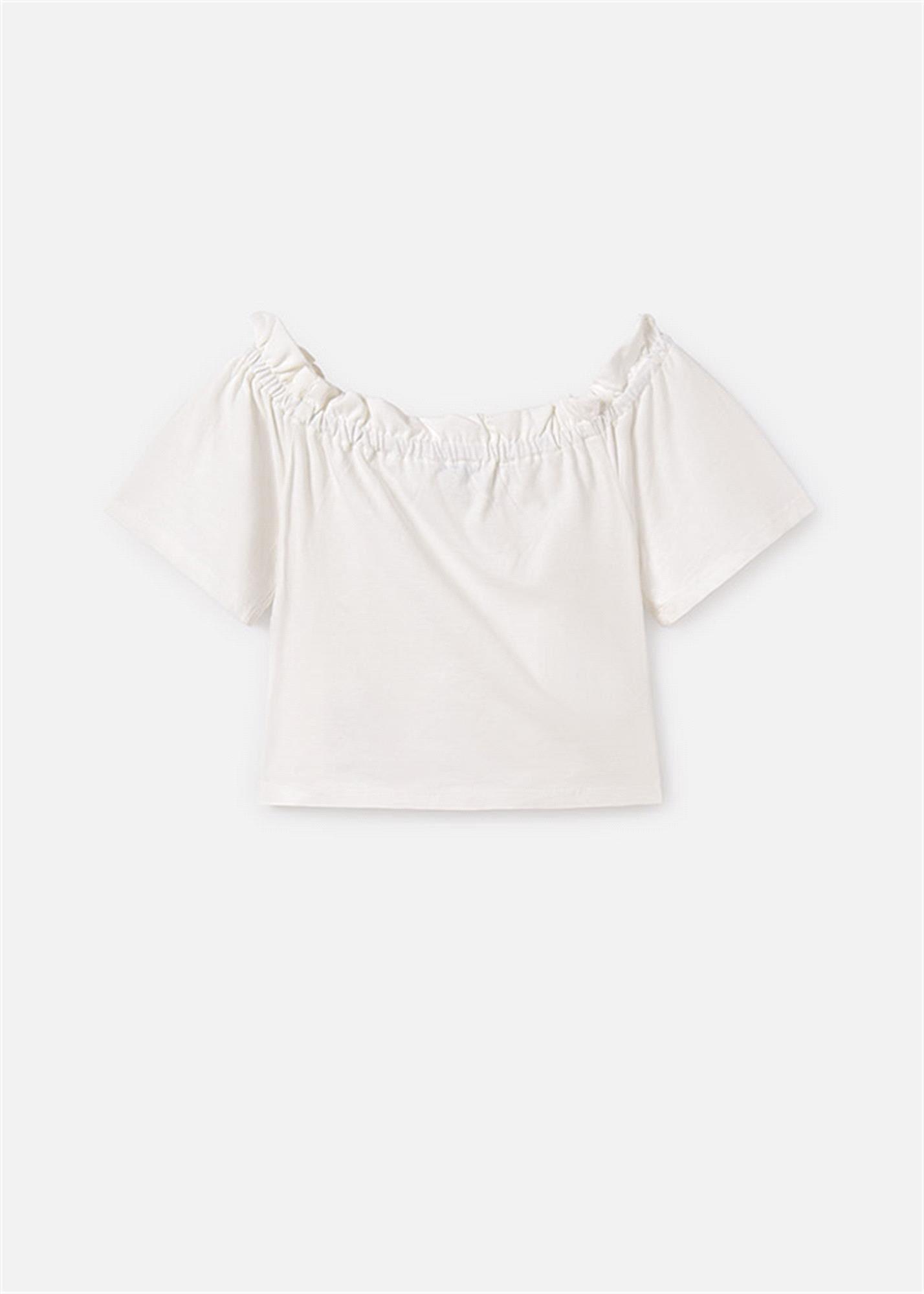 Mayoral Kız Çocuk Tişört Beyaz 6028