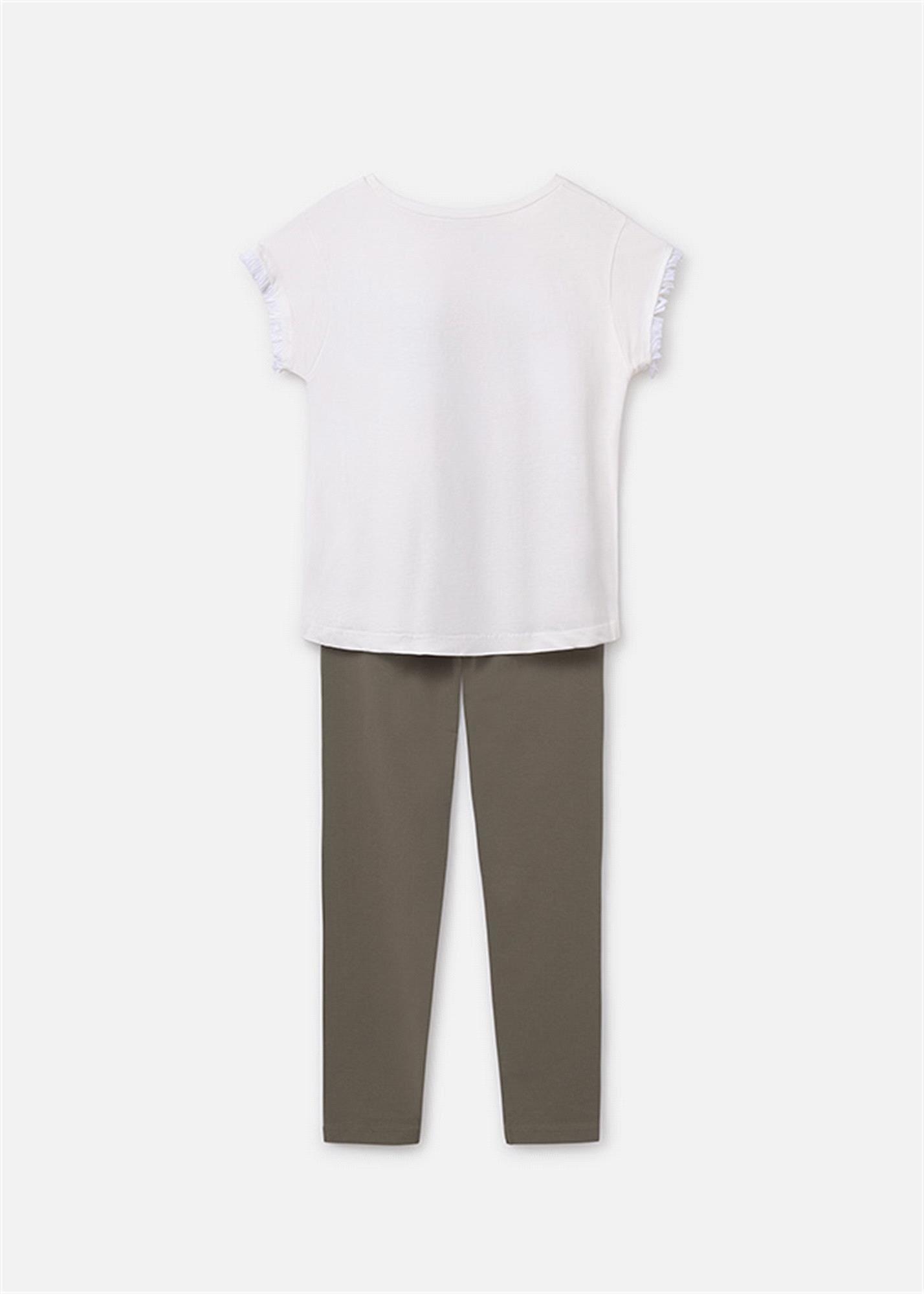 Mayoral Kız Çocuk Tişört Tayt Takım Yeşil 6766