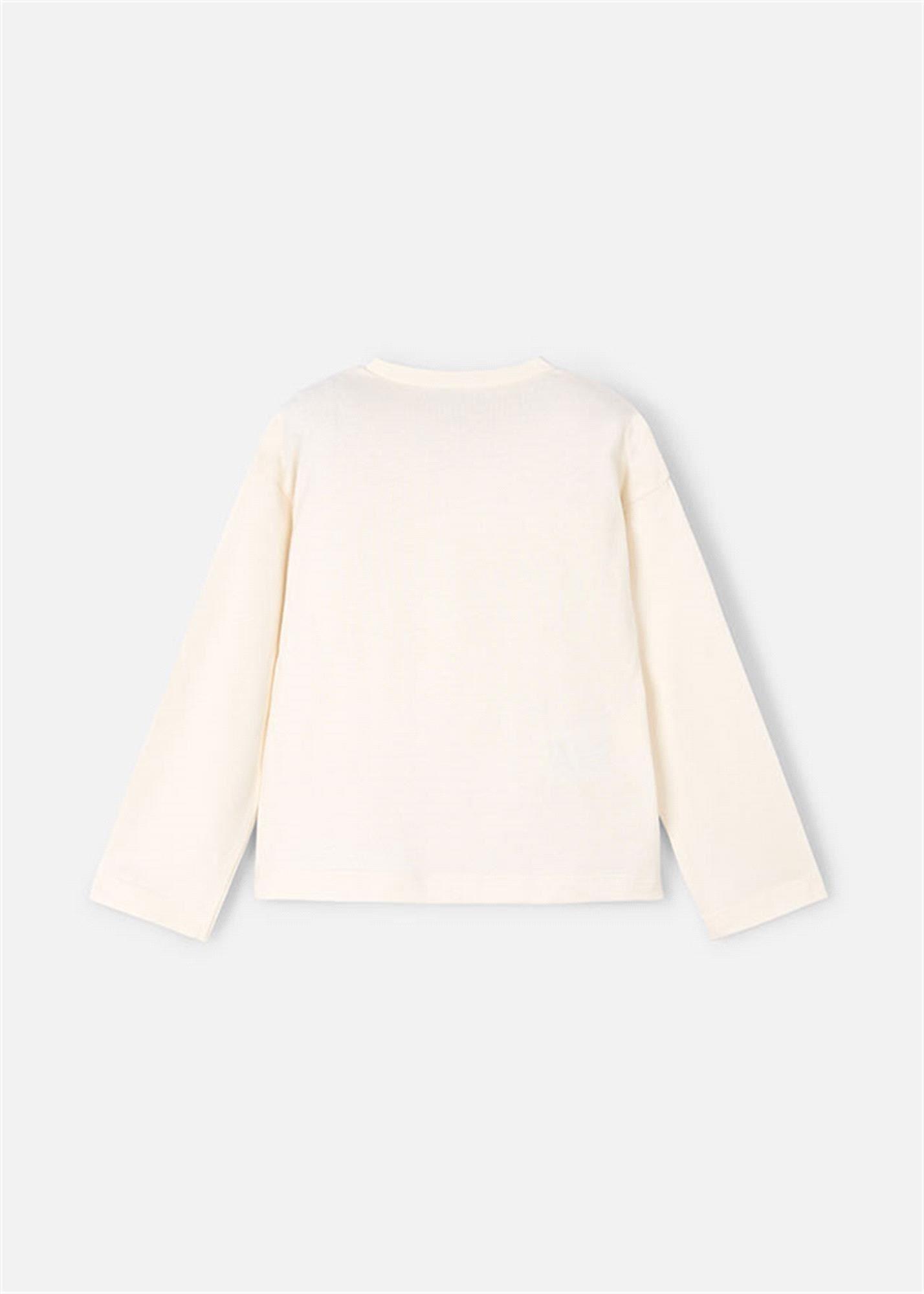 Mayoral Kız Çocuk Uzun Kollu Tişört Krem 4009