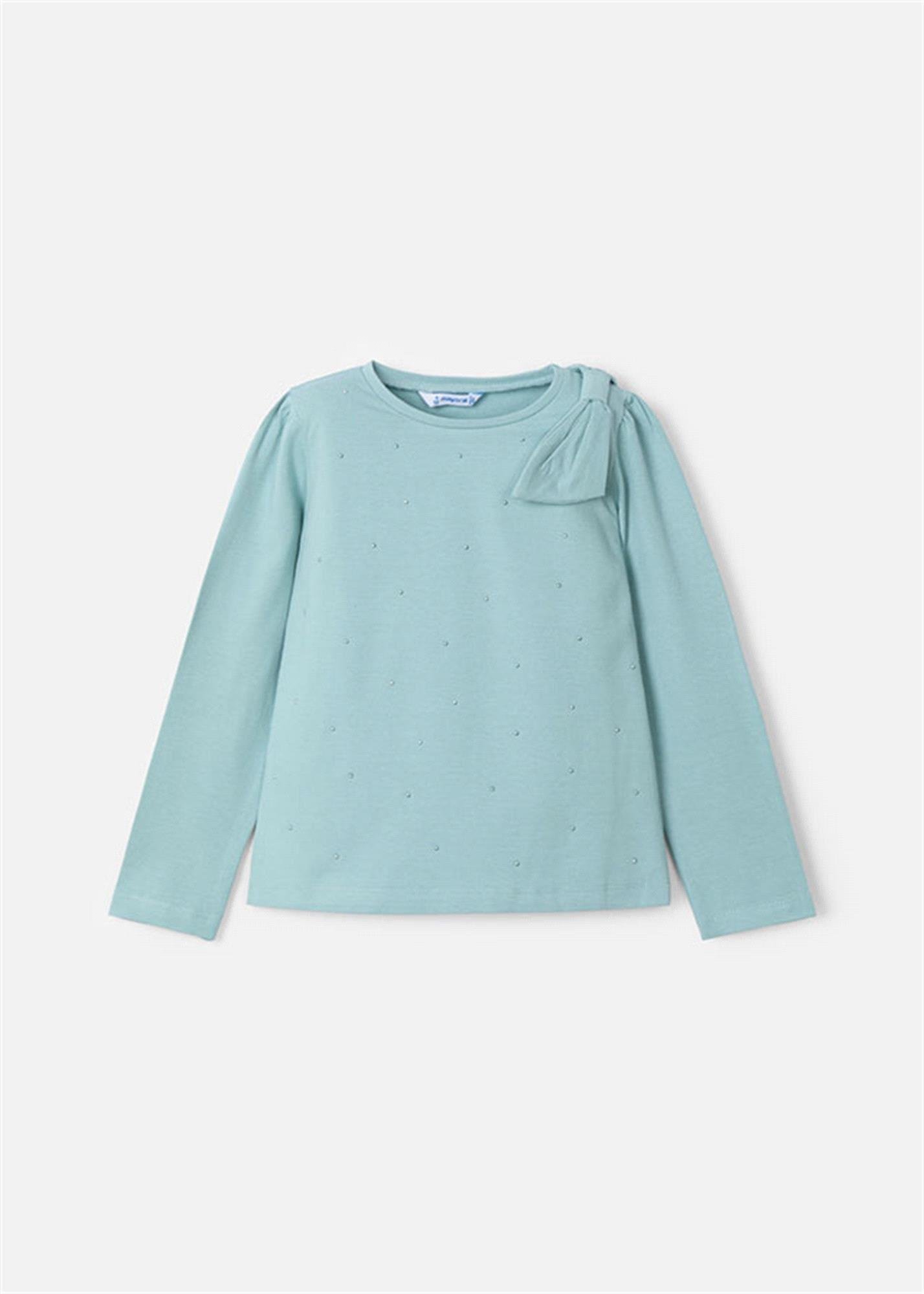 Mayoral Kız Çocuk Uzun Kollu Tişört Mint Yeşil 4064