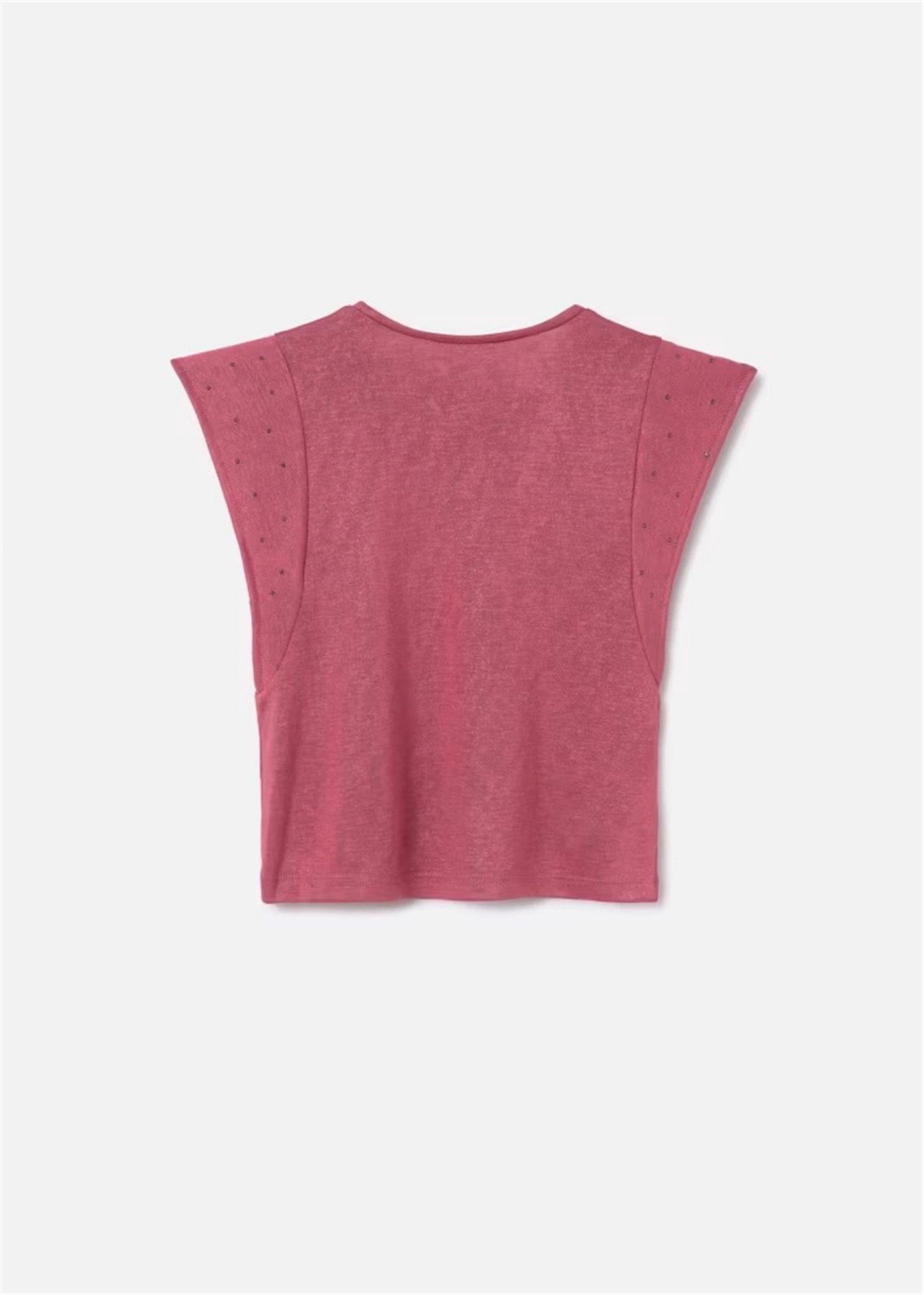 Mayoral Kız Çocuk Zımbalı Tişört Gül Kurusu 6019