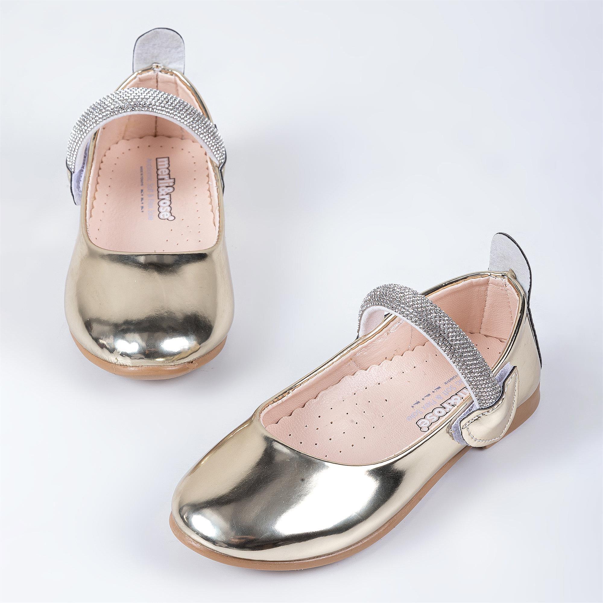 Merli&Rose Kız Çocuk Kalpli Babet Altın Ayna F10005