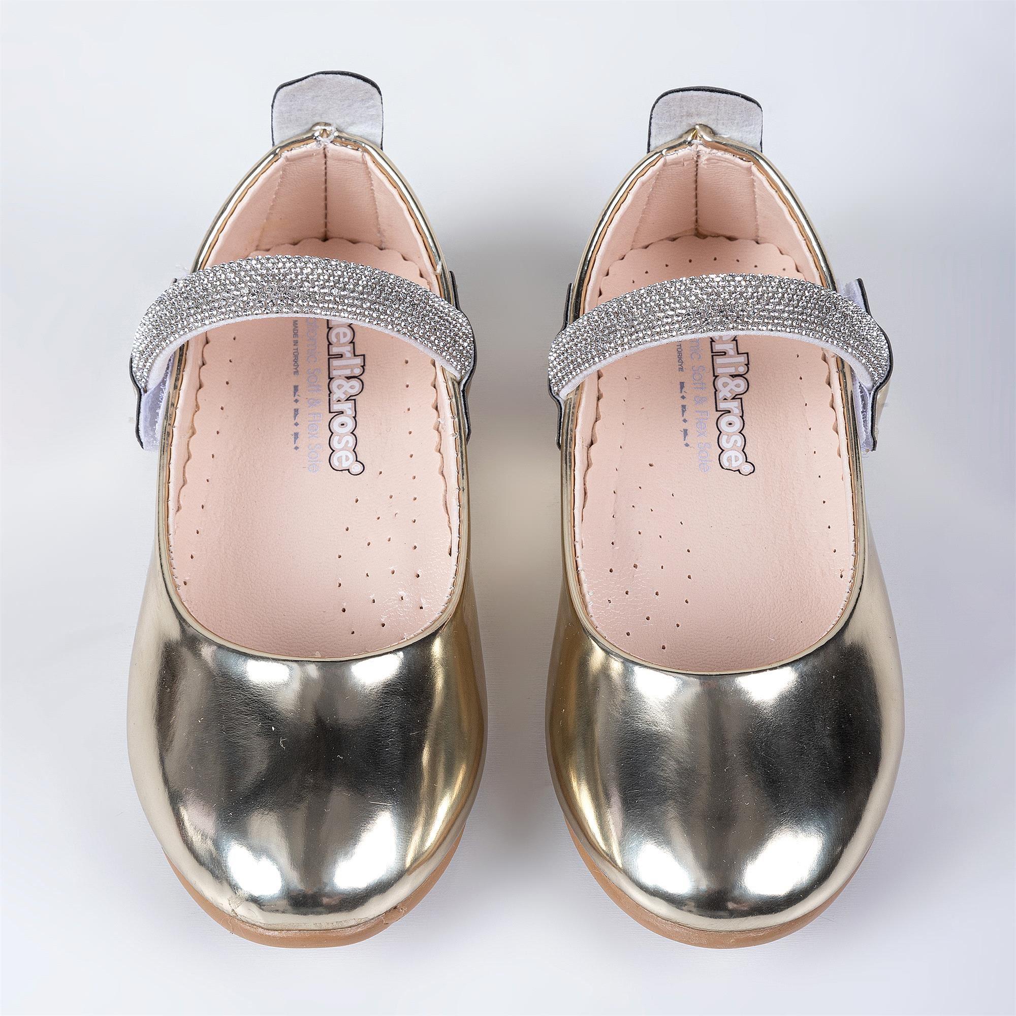 Merli&Rose Kız Çocuk Kalpli Babet Altın Ayna F10005