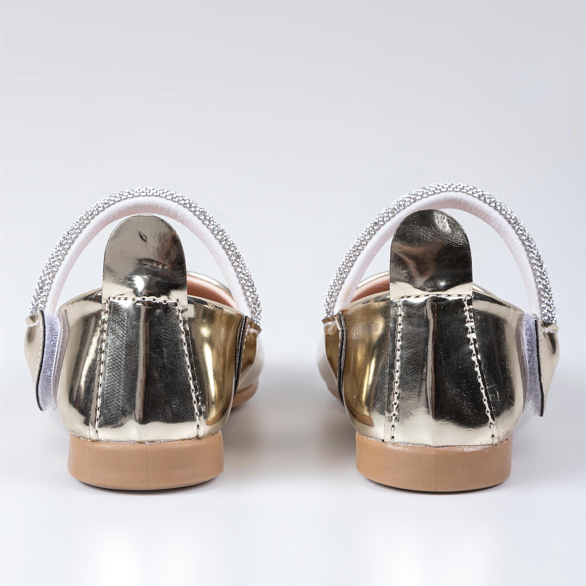 Merli&Rose Kız Çocuk Kalpli Babet Altın Ayna F10005