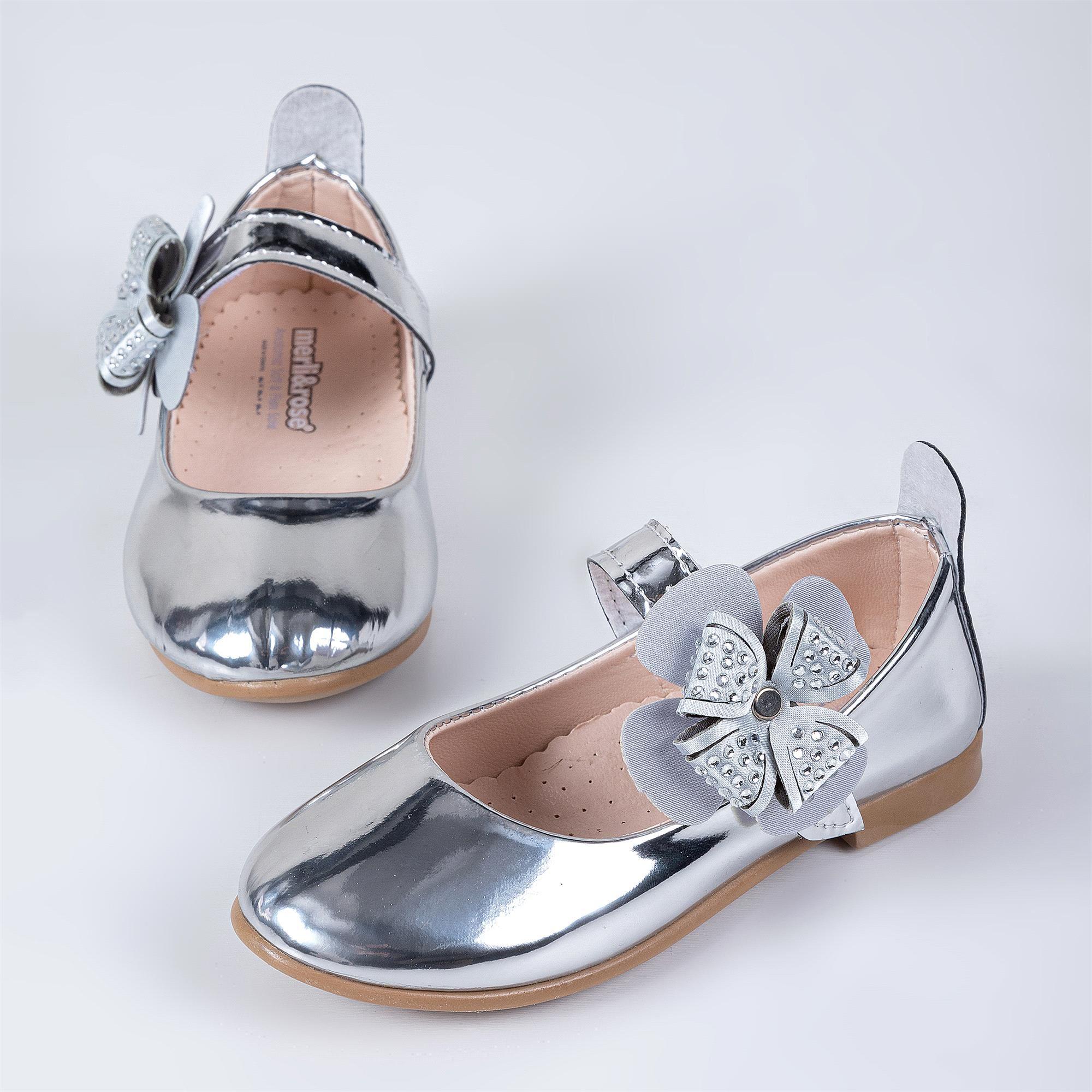 Merli&Rose Kız Çocuk Yonca Bantlı Babet Gümüş Ayna P10007