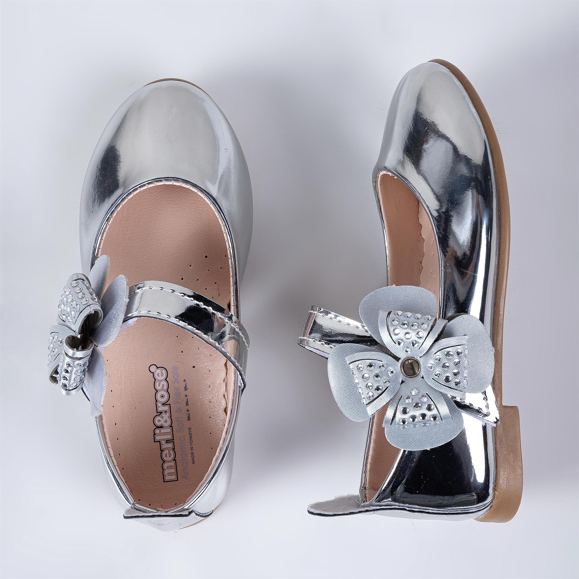 Merli&Rose Kız Çocuk Yonca Bantlı Babet Gümüş Ayna P10007