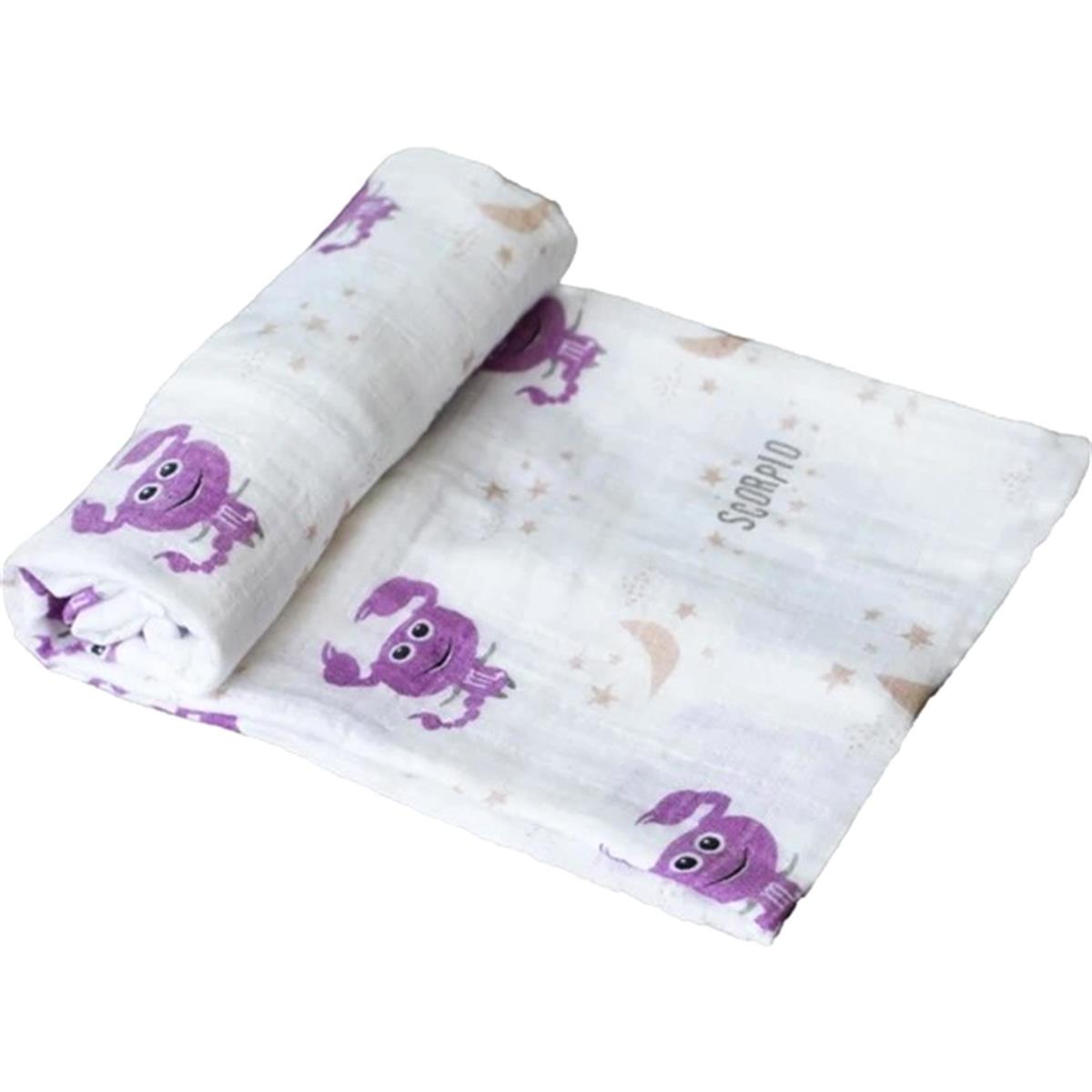 Momeasy B008 Burç Desenli Tekli Örtü Akrep 100x120 cm