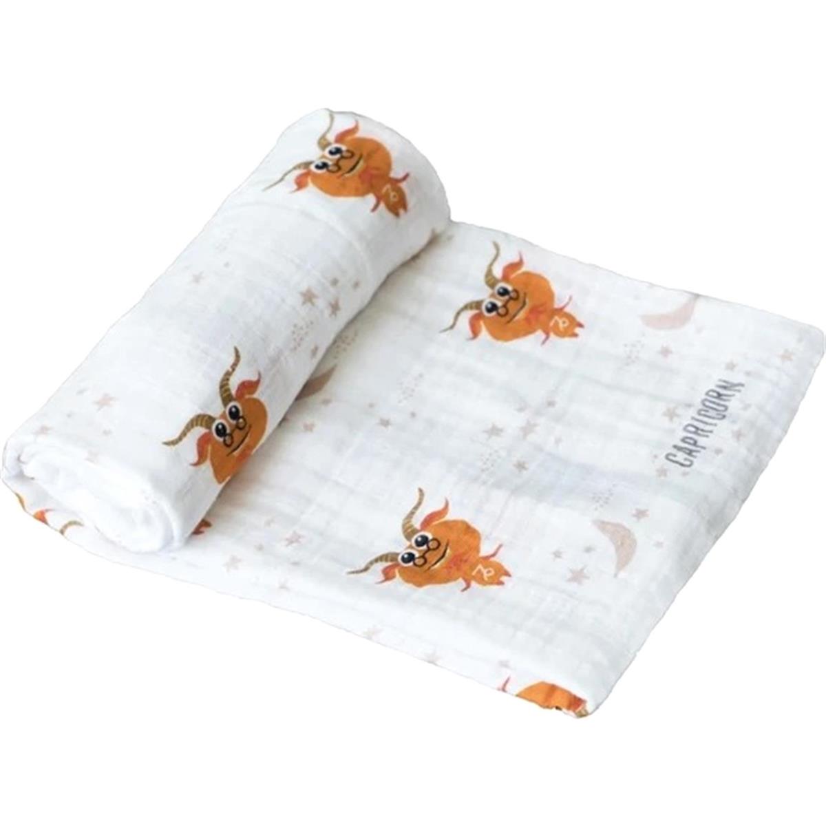 Momeasy B010 Burç Desenli Tekli Örtü Oğlak 100x120 cm