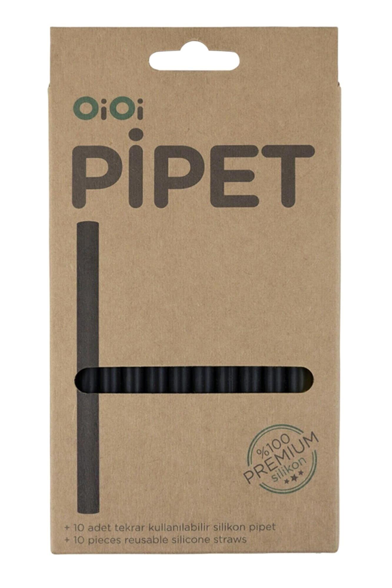 Oioi 10'lu Silikon Pipet Siyah 1110009