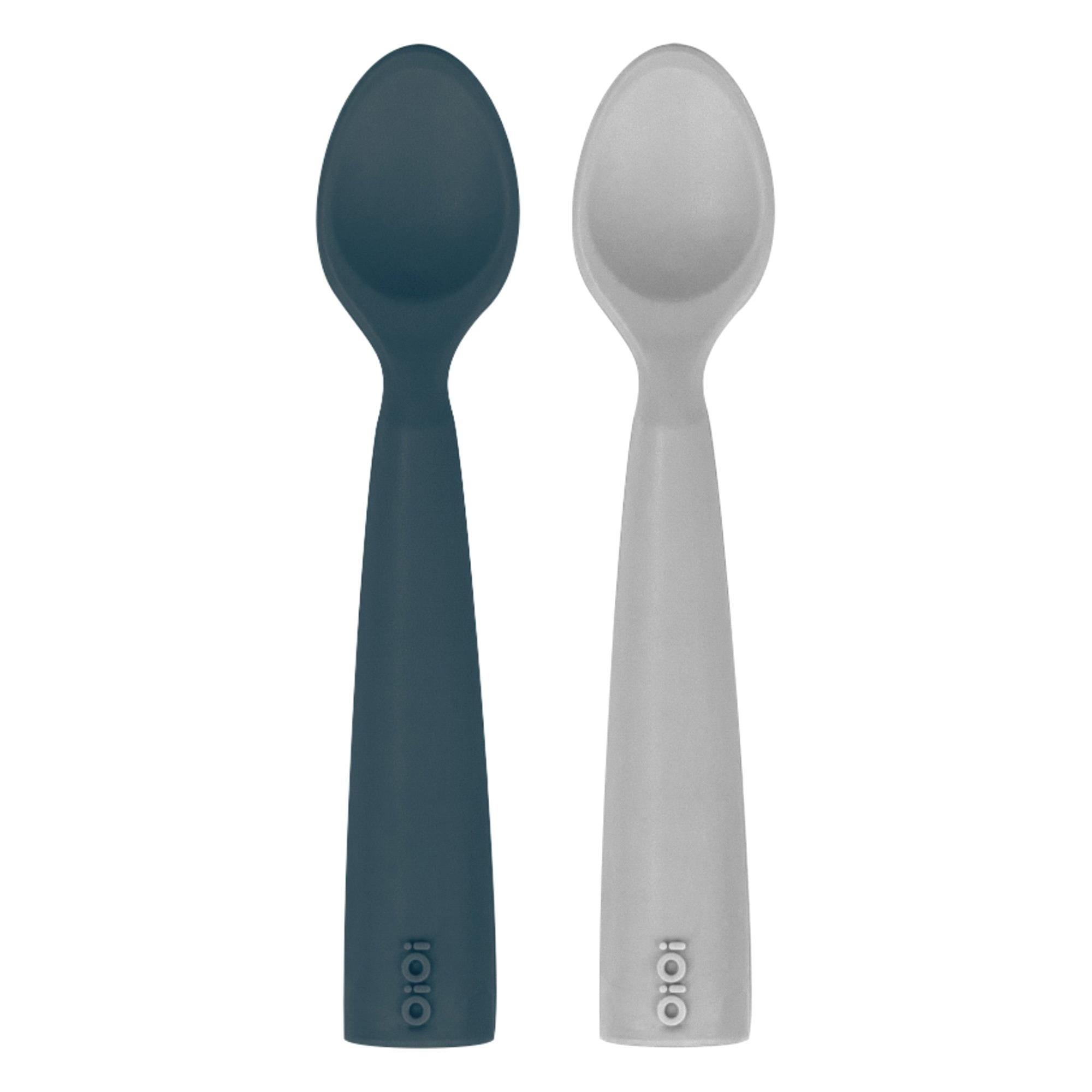 Oioi Nam Nam 2'li Silikon Kaşık Deep Blue/Powder Grey 1140023