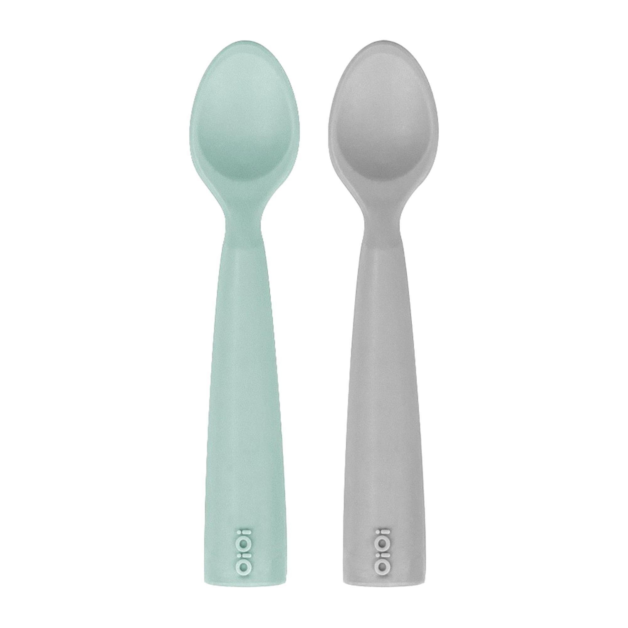 Oioi Nam Nam 2'li Silikon Kaşık River Green/Powder Grey 1140021
