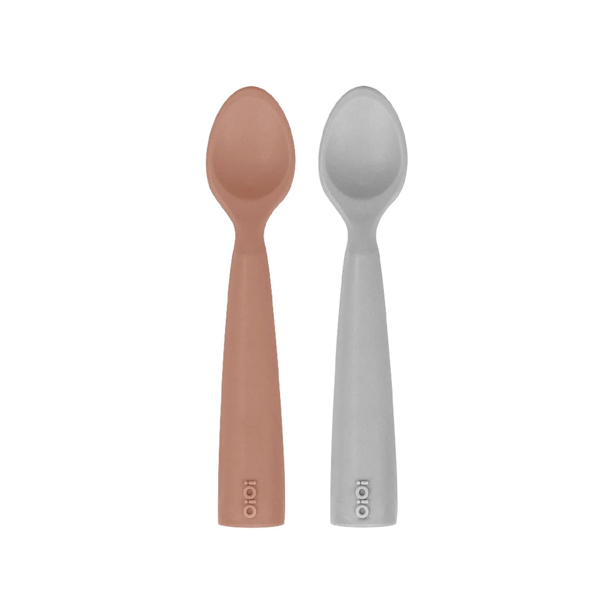 Oioi Nam Nam 2'li Silikon Kaşık Woody Brown/Powder Grey 1140022