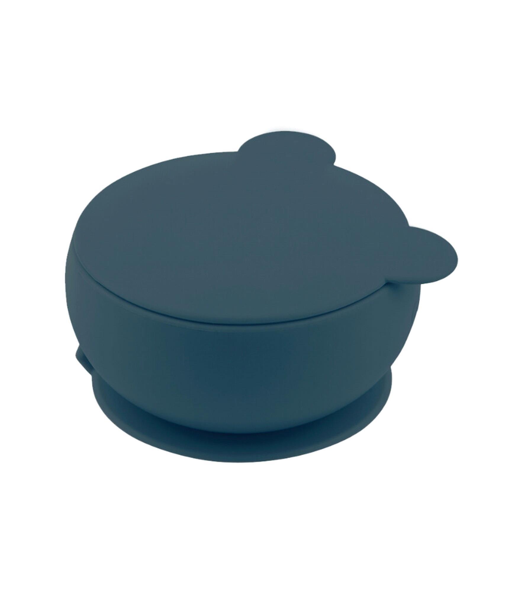 OiOi Silikon Kapaklı Kase Vakum Tabanlı Deep Blue 01080010