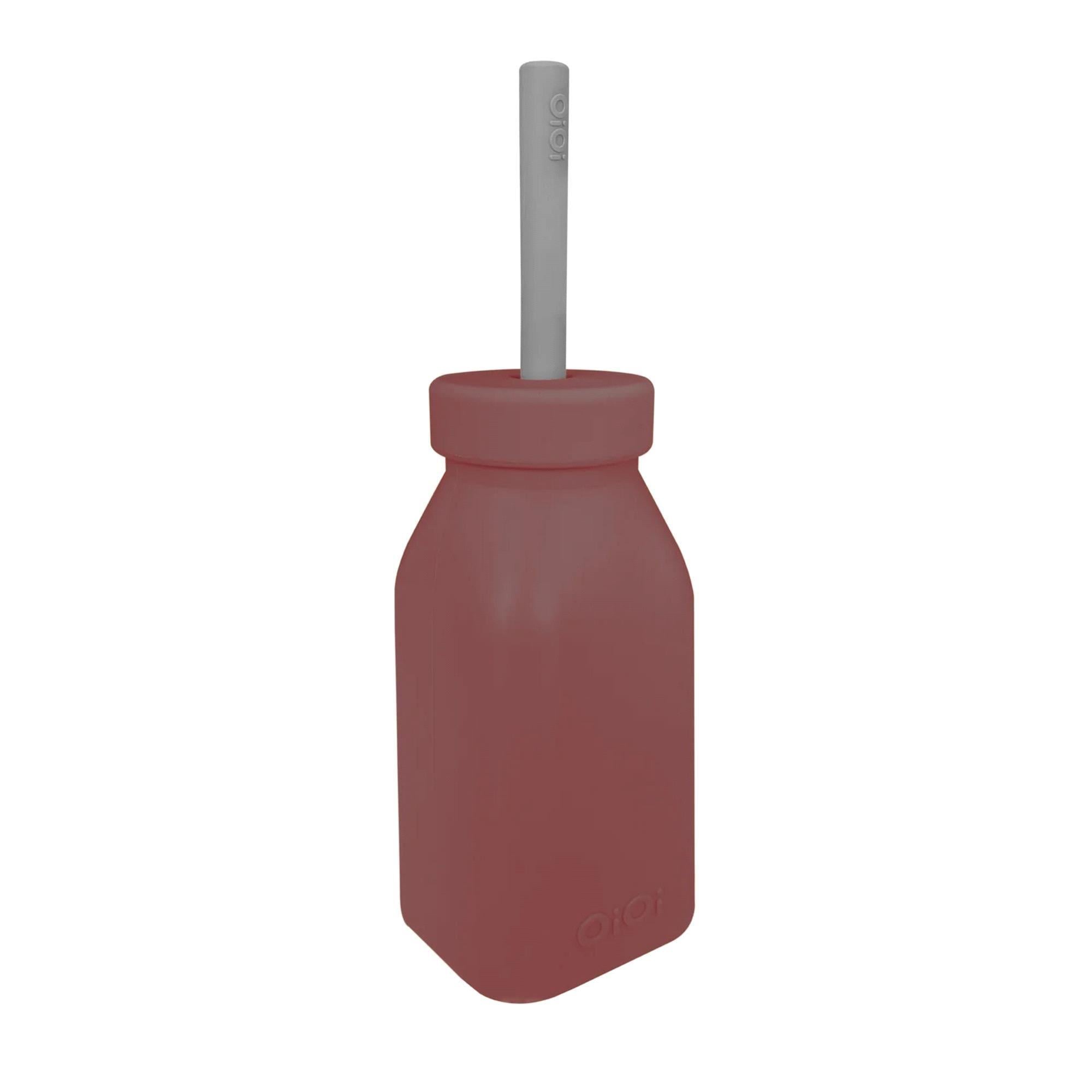 Oioi Silikon Şişe+Pipet Velvet Rose/Powder Grey 01240010