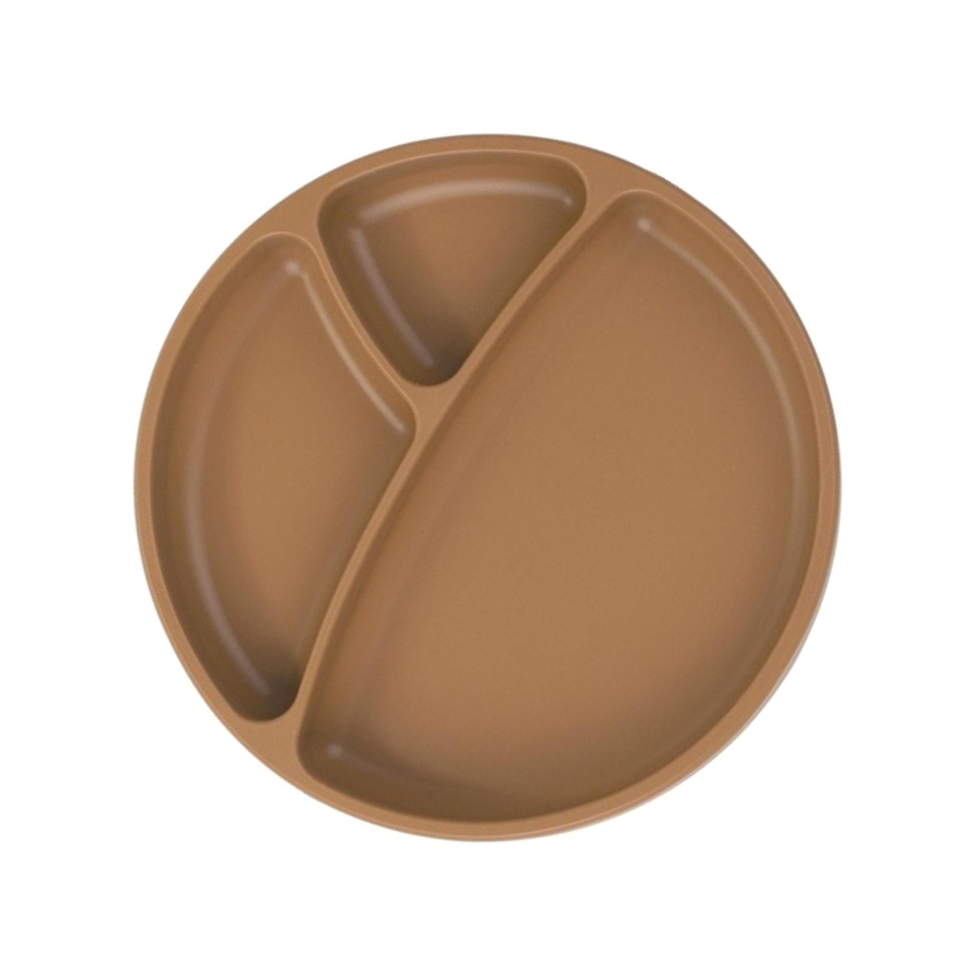 OiOi Vakum Tabanlı Silikon Porsiyon Mama Tabağı Woody  Brown 01050009