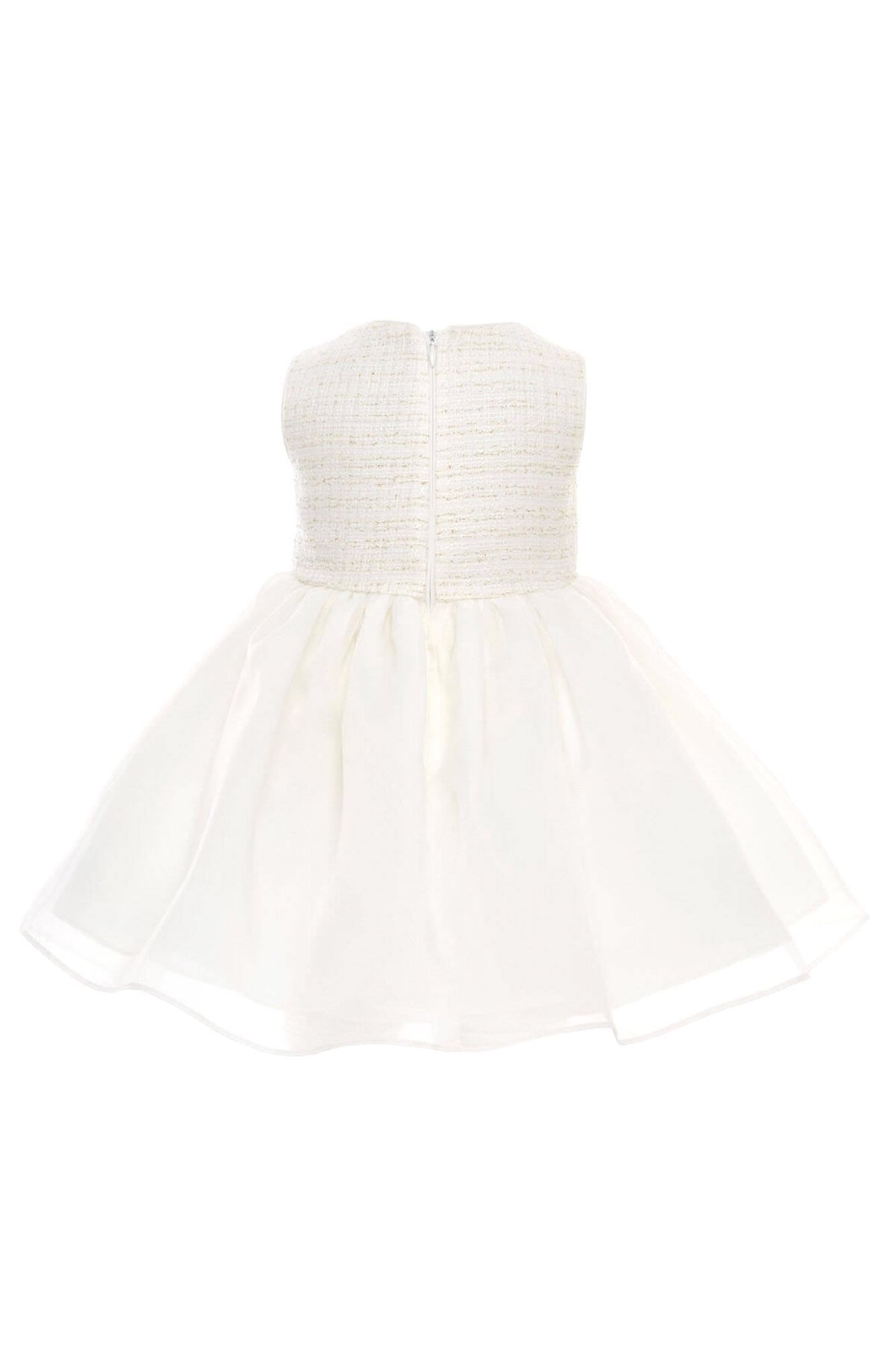 Pamina Kız Bebek Bolerolu Tül Elbise Ekru 36326