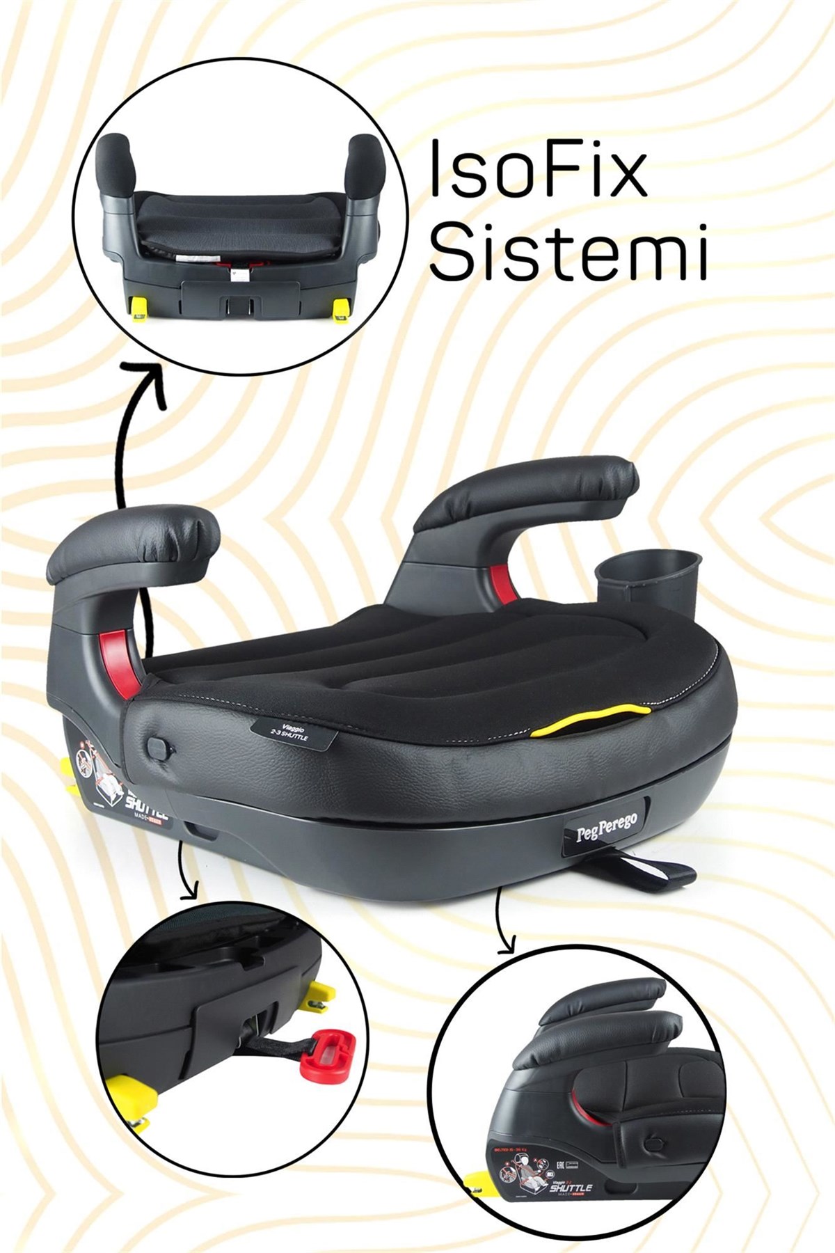 Peg Perego Viaggio Via Shuttle Grup 2-3 (15-36 Kg) Licorice