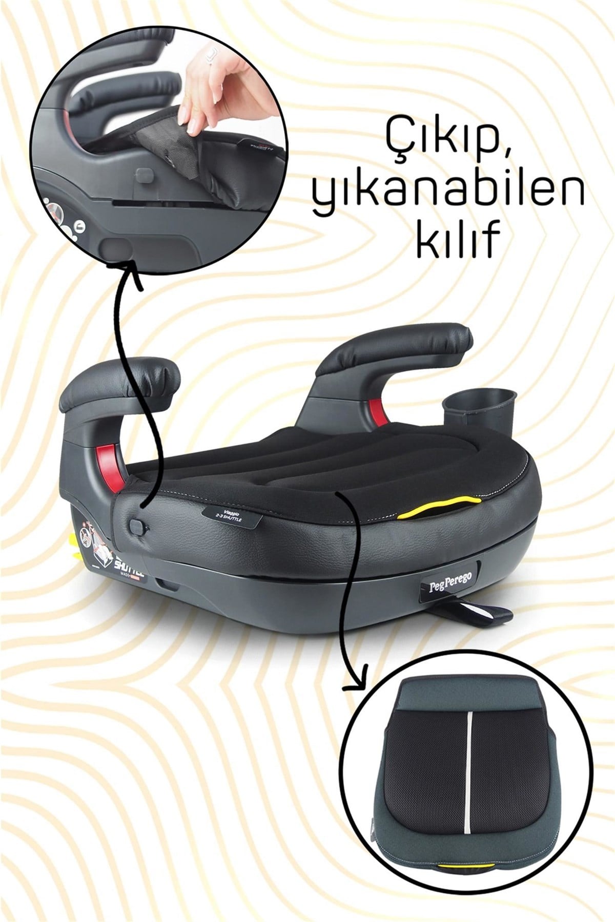 Peg Perego Viaggio Via Shuttle Grup 2-3 (15-36 Kg) Licorice