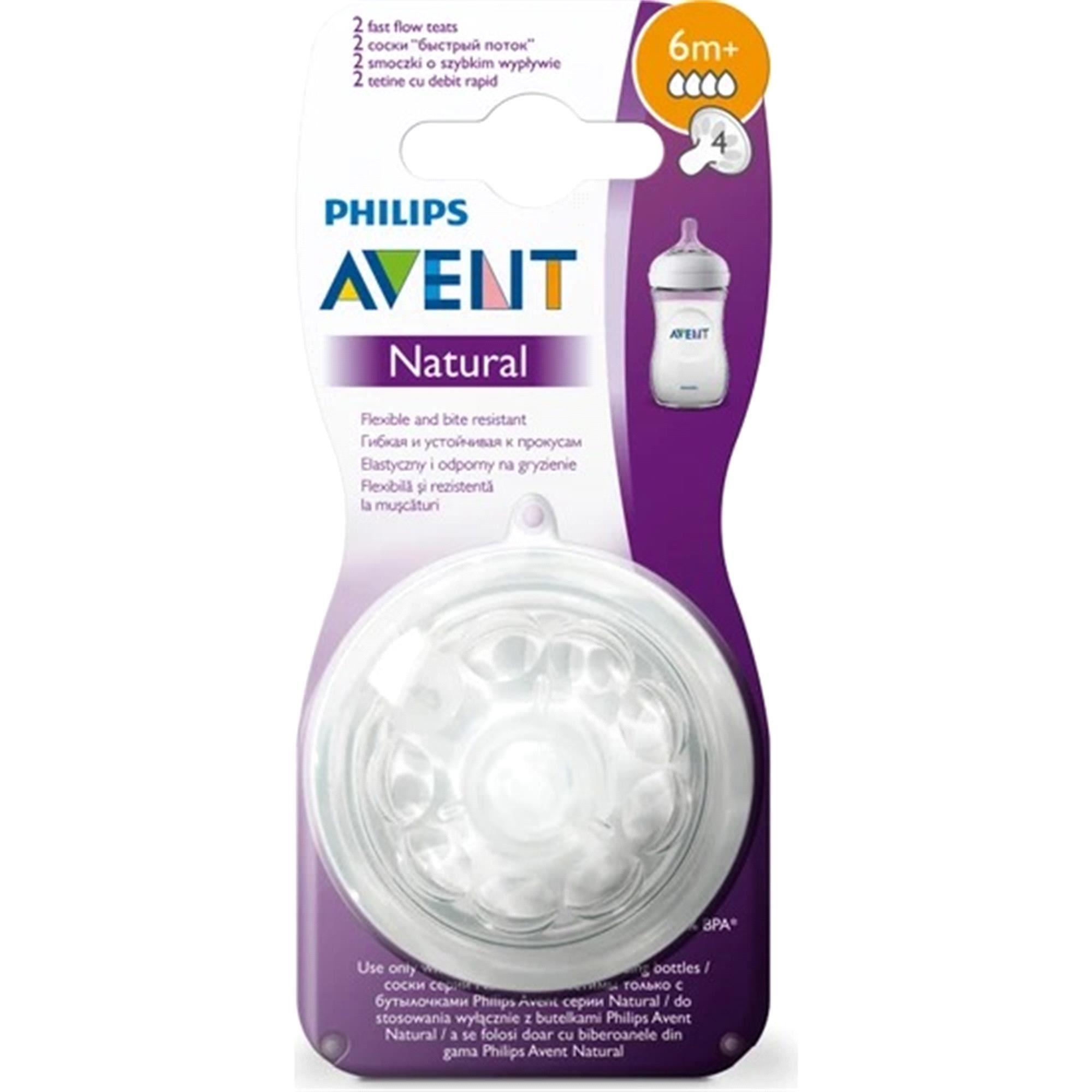 Philips Avent 2'li Natural Biberon Emziği 6m+ SCF044/27