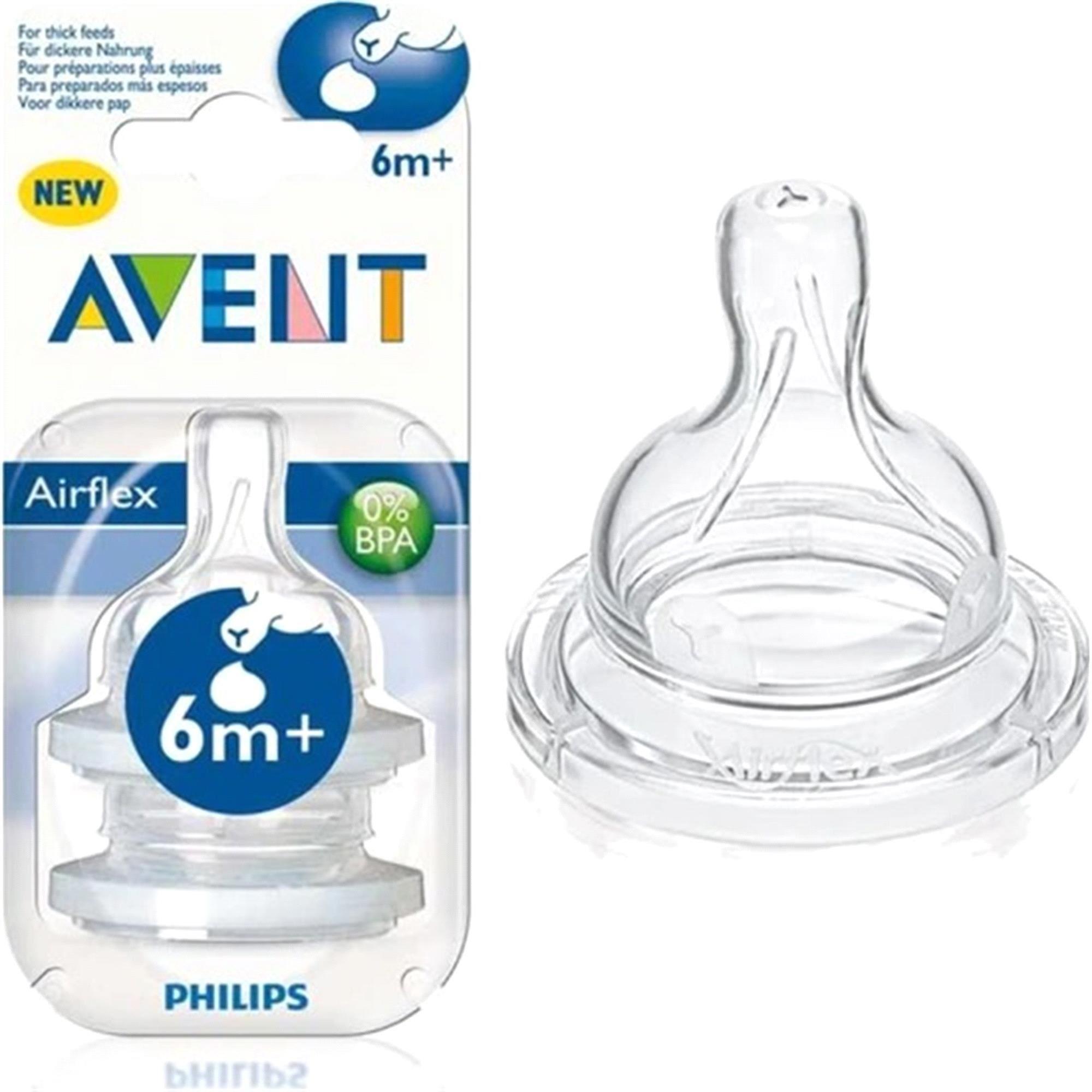 Philips Avent Biberon Emziği 2'li Hızlı Akış Y Kesik 6 Ay Scf636/27