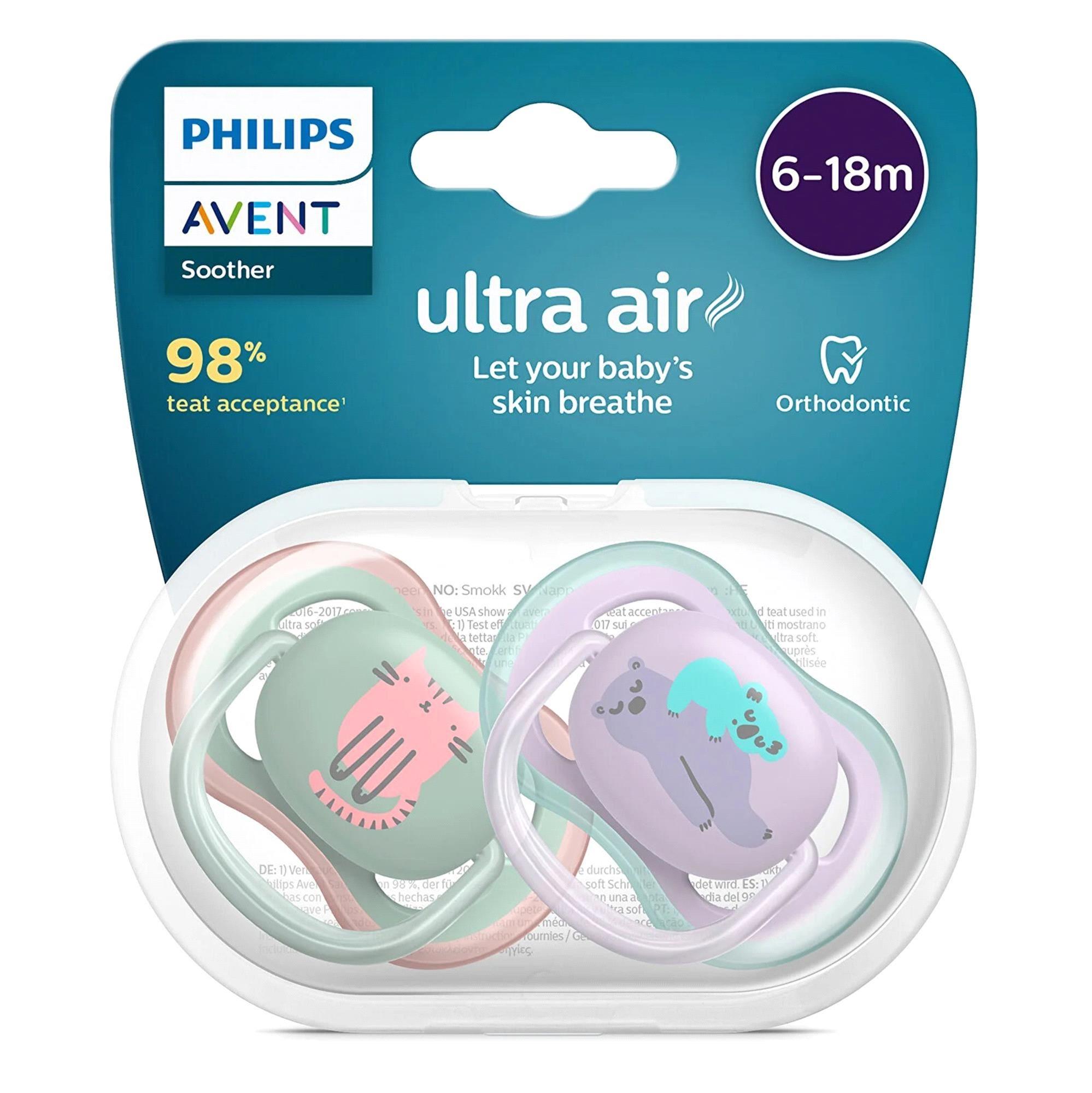 Philips Avent Kız Bebek 2'li Ultra Air 6-18 Ay Emzik Scf085/18