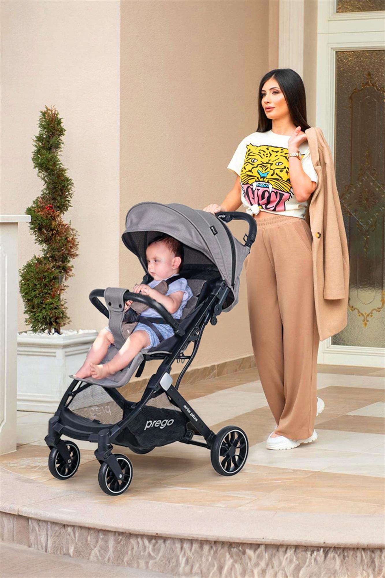 Prego Aria Plus Kabin Boy Bebek Arabası Siyah 2037