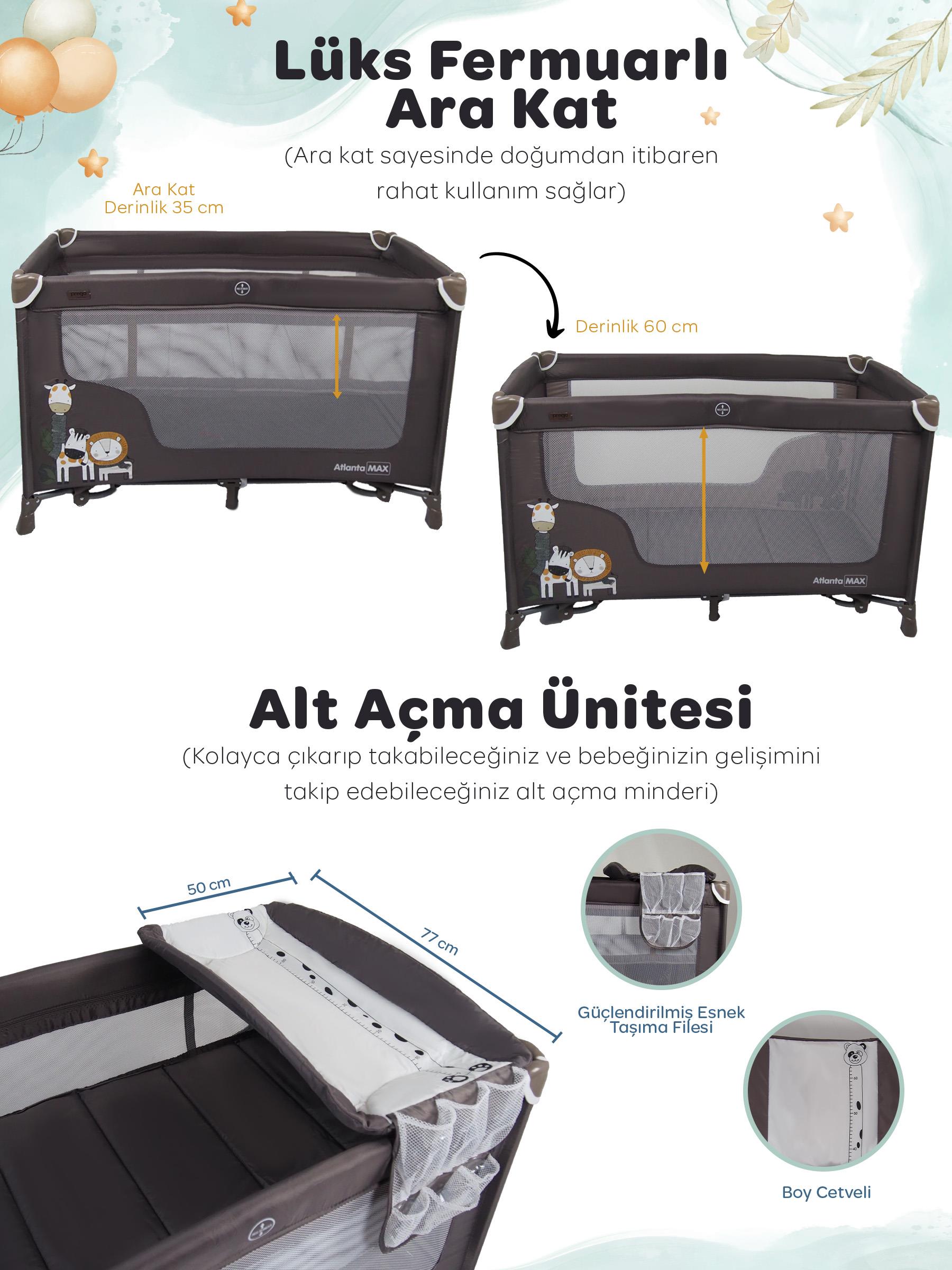 Prego Atlanta Oyun Parkı 70*120 Cm Bej 8046