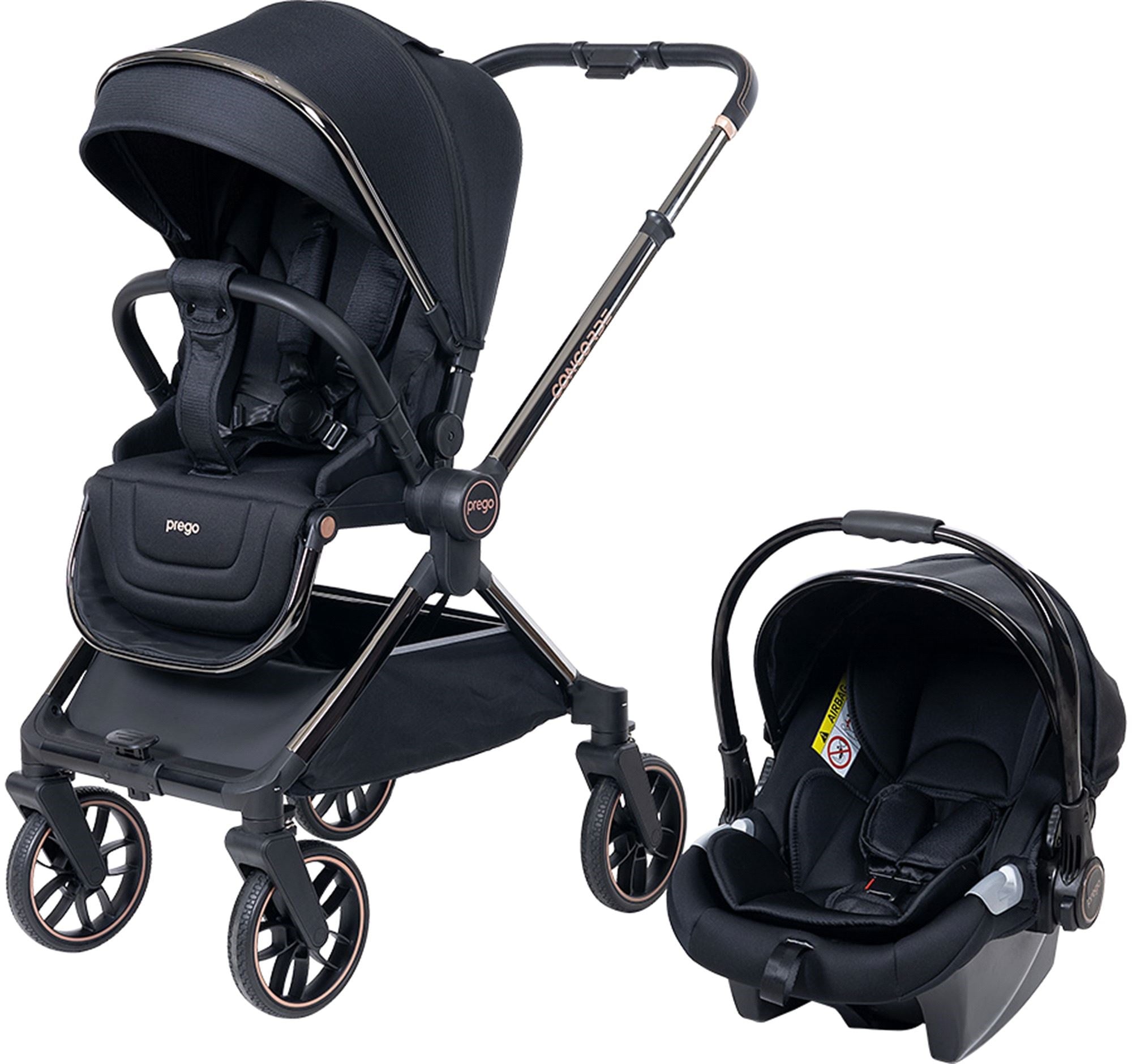 Prego Concorde Travel Sistem Bebek Arabası Yeni Siyah 2067