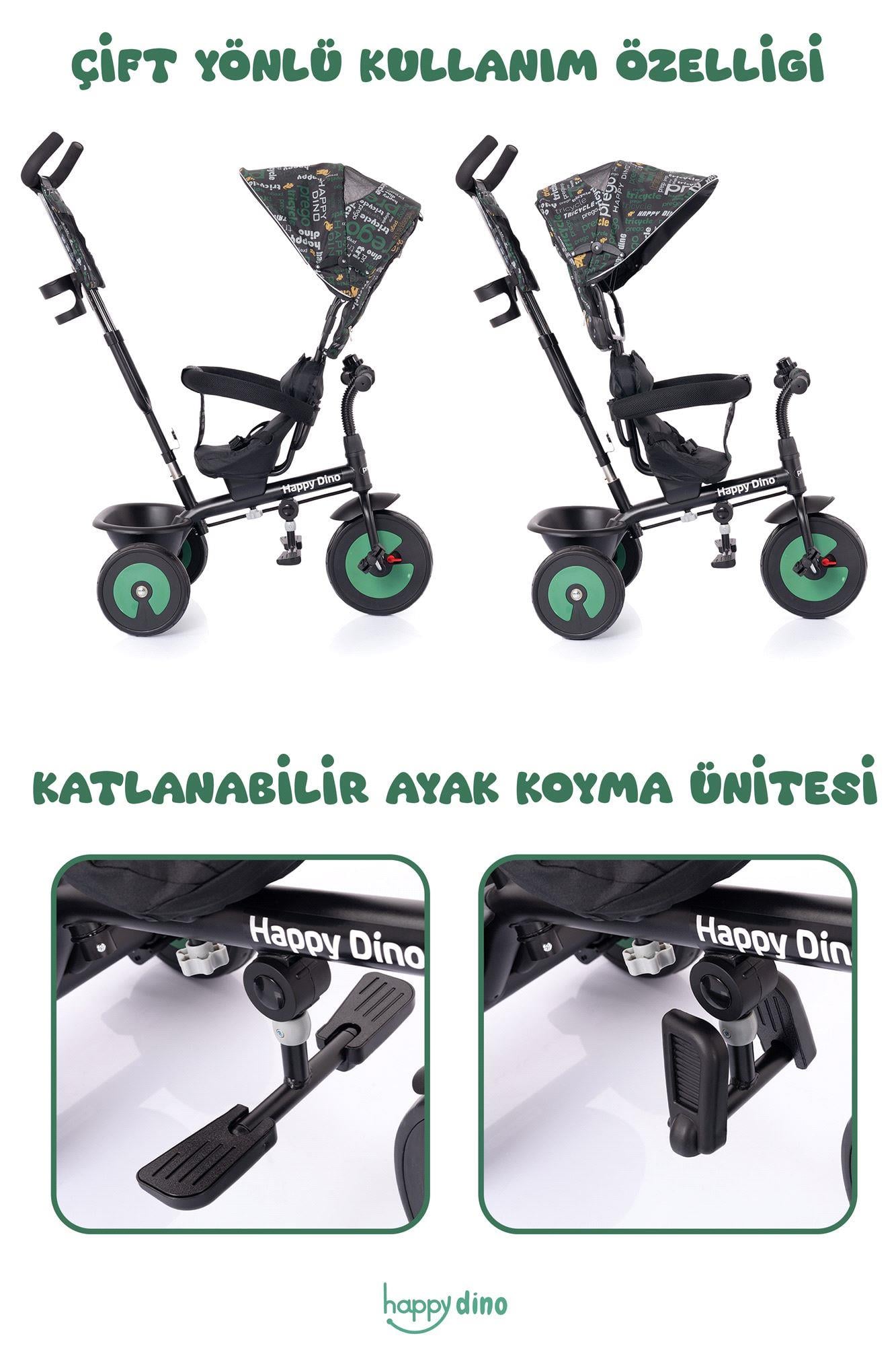 Prego Happy Dino Çocuk Bisikleti T307 Yeşil