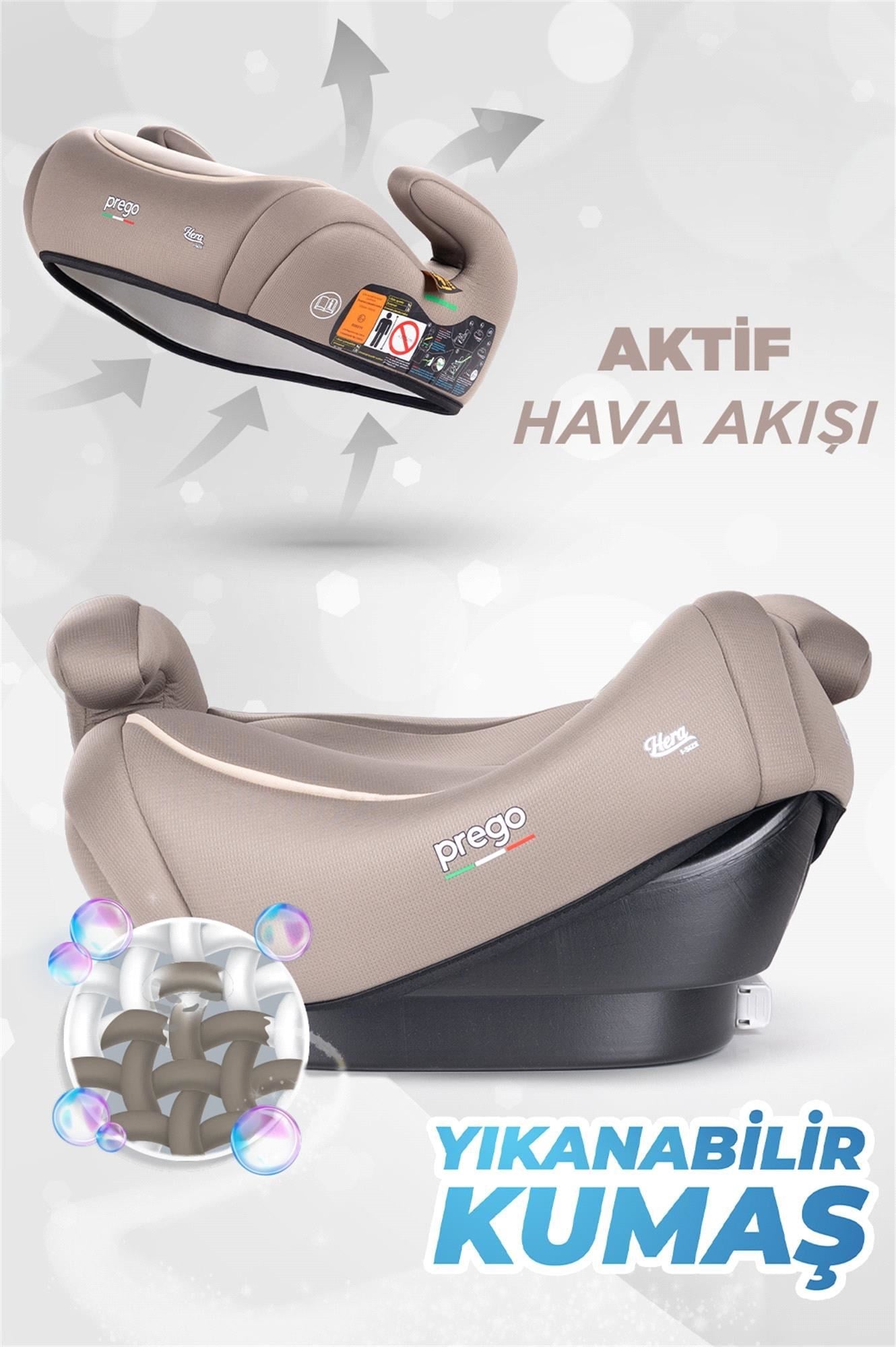 Prego Hera İ-Size İsofixli Yükseltici Oto Koltuğu Bej 4099