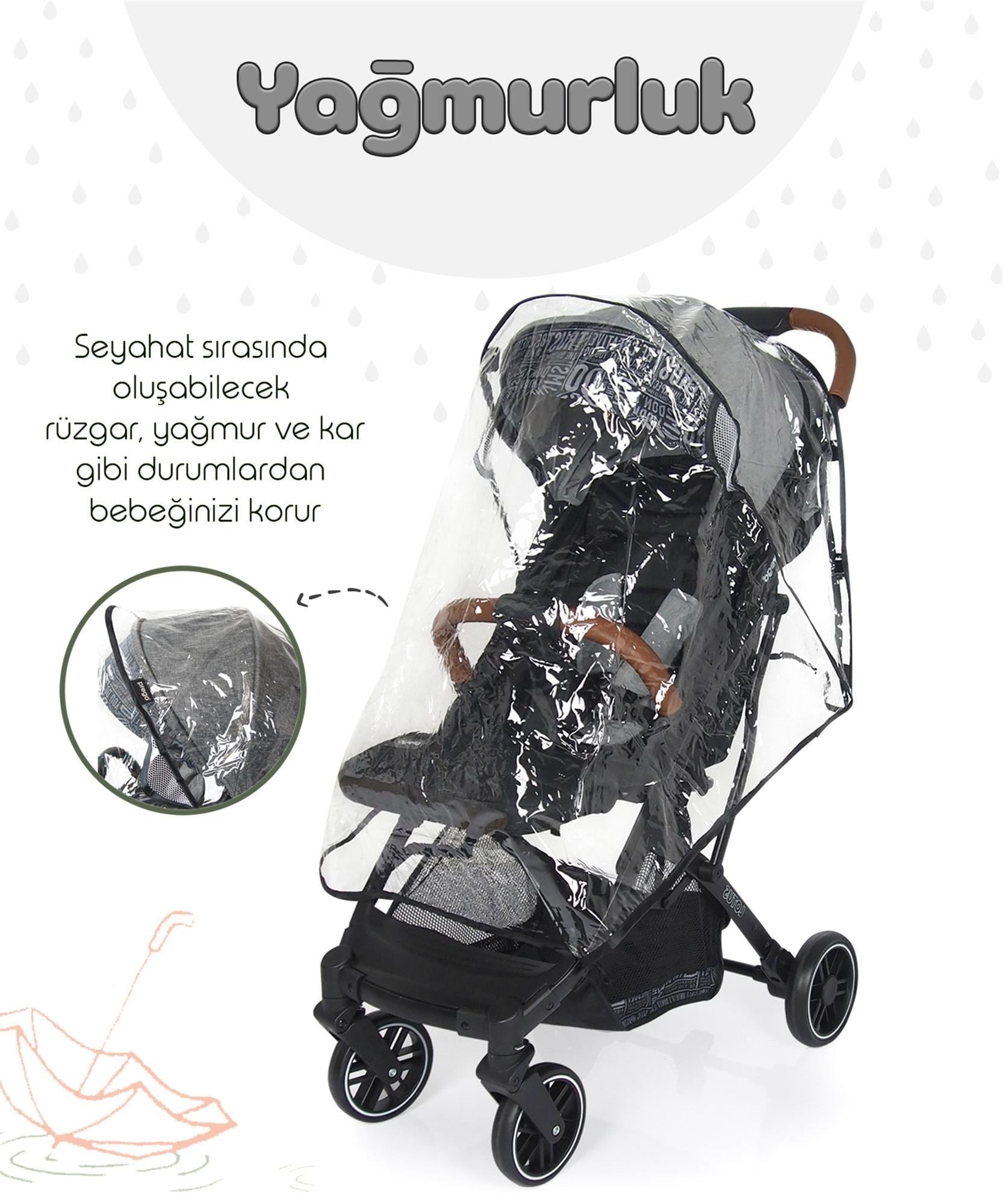 Prego Lotus Kabin Boy Bebek Arabası Gri 2033