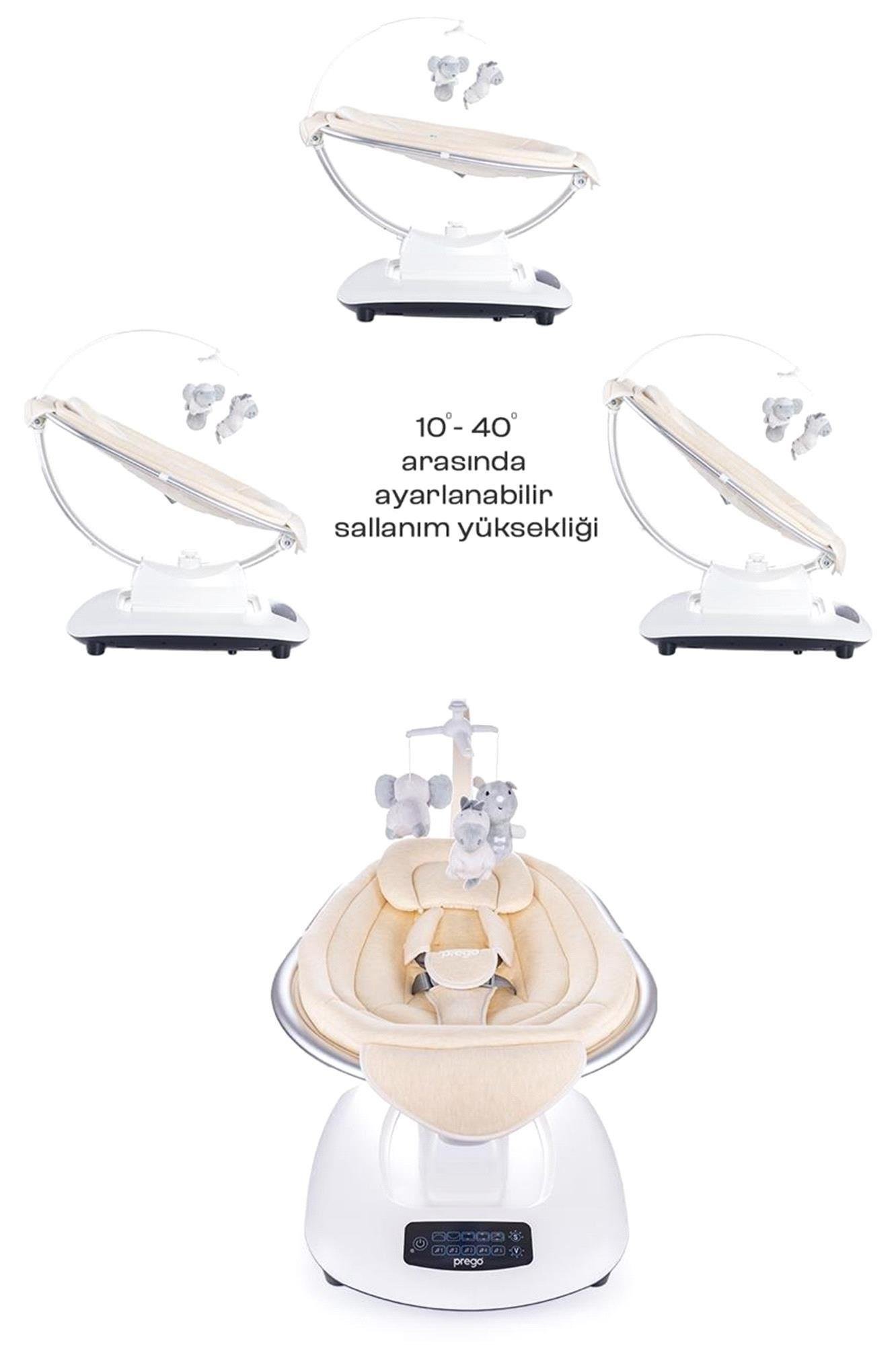 Prego Montes  Elektrikli Otomatik Sallanan Ana Kucağı Krem 4090