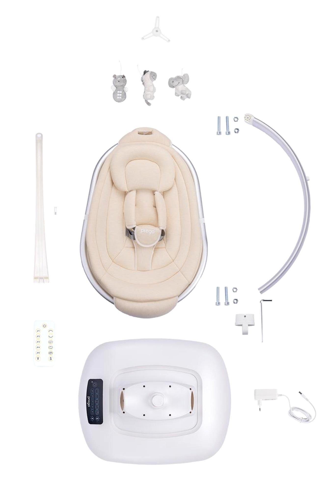 Prego Montes  Elektrikli Otomatik Sallanan Ana Kucağı Krem 4090