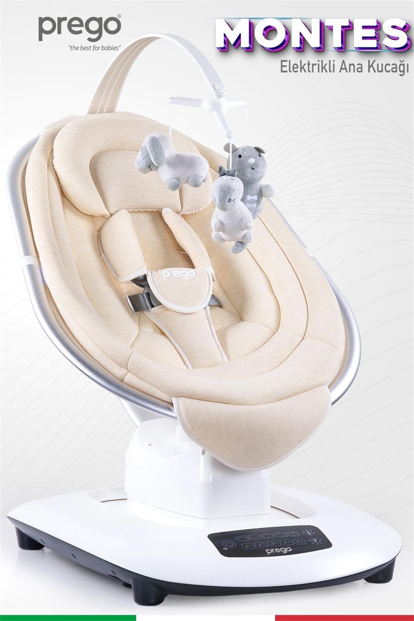 Prego Montes  Elektrikli Otomatik Sallanan Ana Kucağı Krem 4090