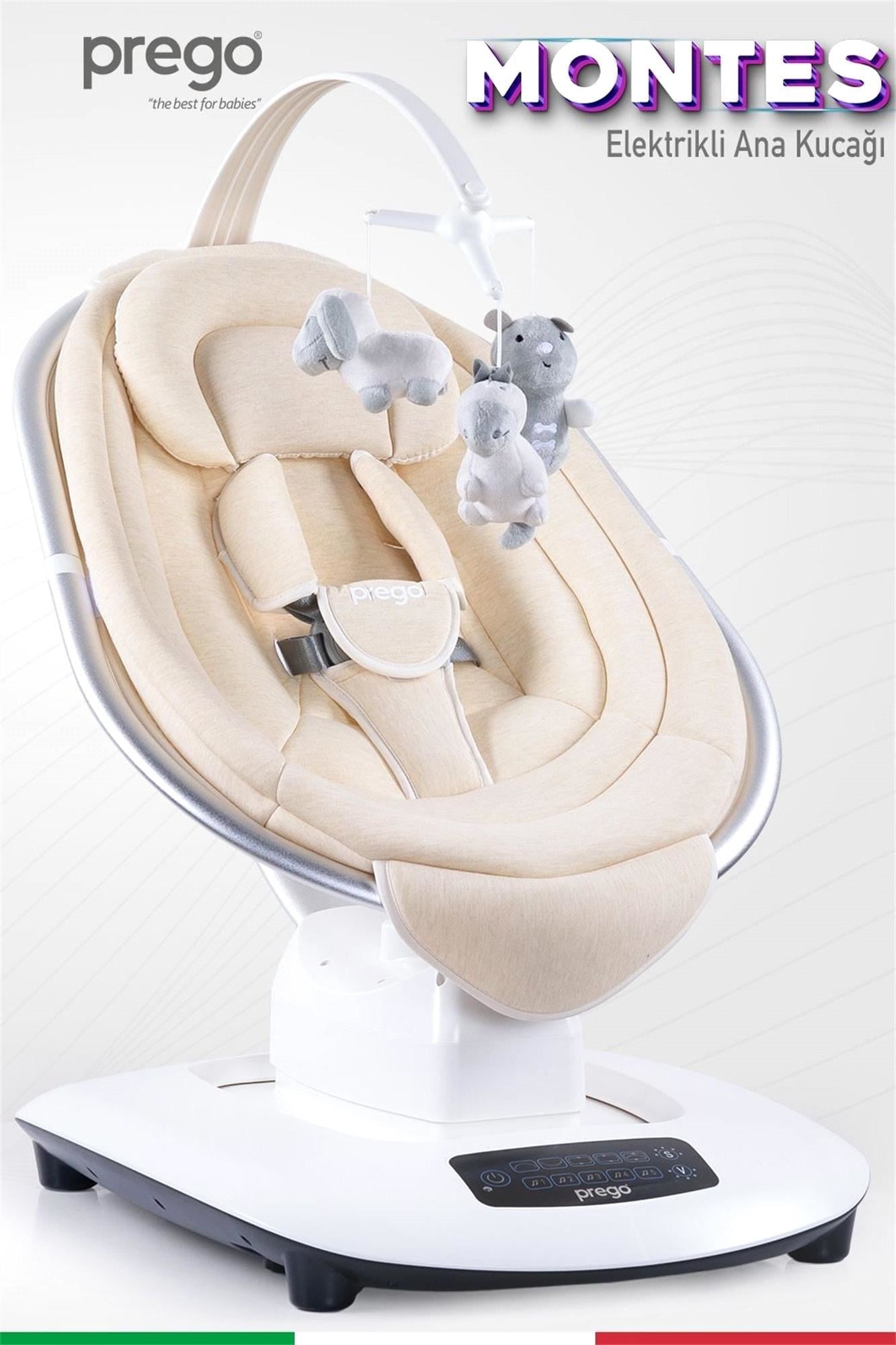 Prego Montes  Elektrikli Otomatik Sallanan Ana Kucağı Krem 4090