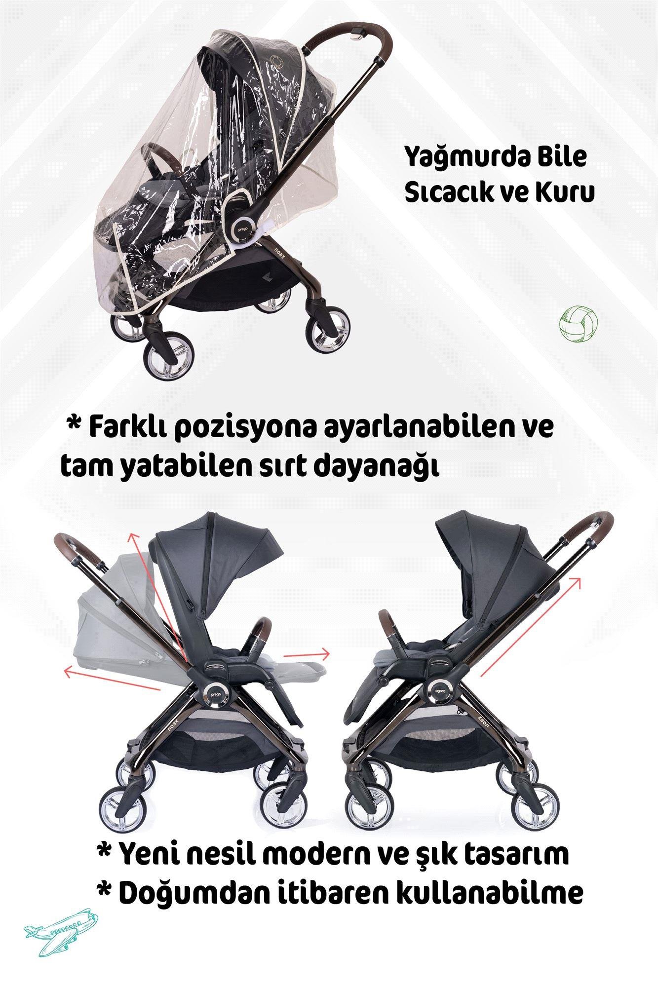 Prego Noax Travel Bebek Arabası Füme 2083