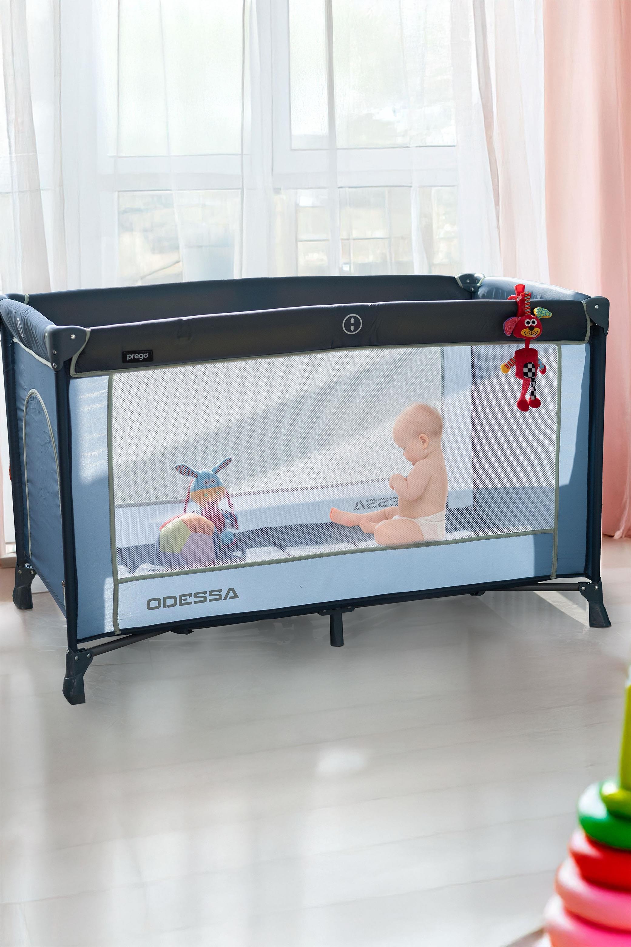 Prego Odessa Otel Apart Tipi Park Yatak Beşik Oyun Parkı Yeşil + Yatak Hediyeli