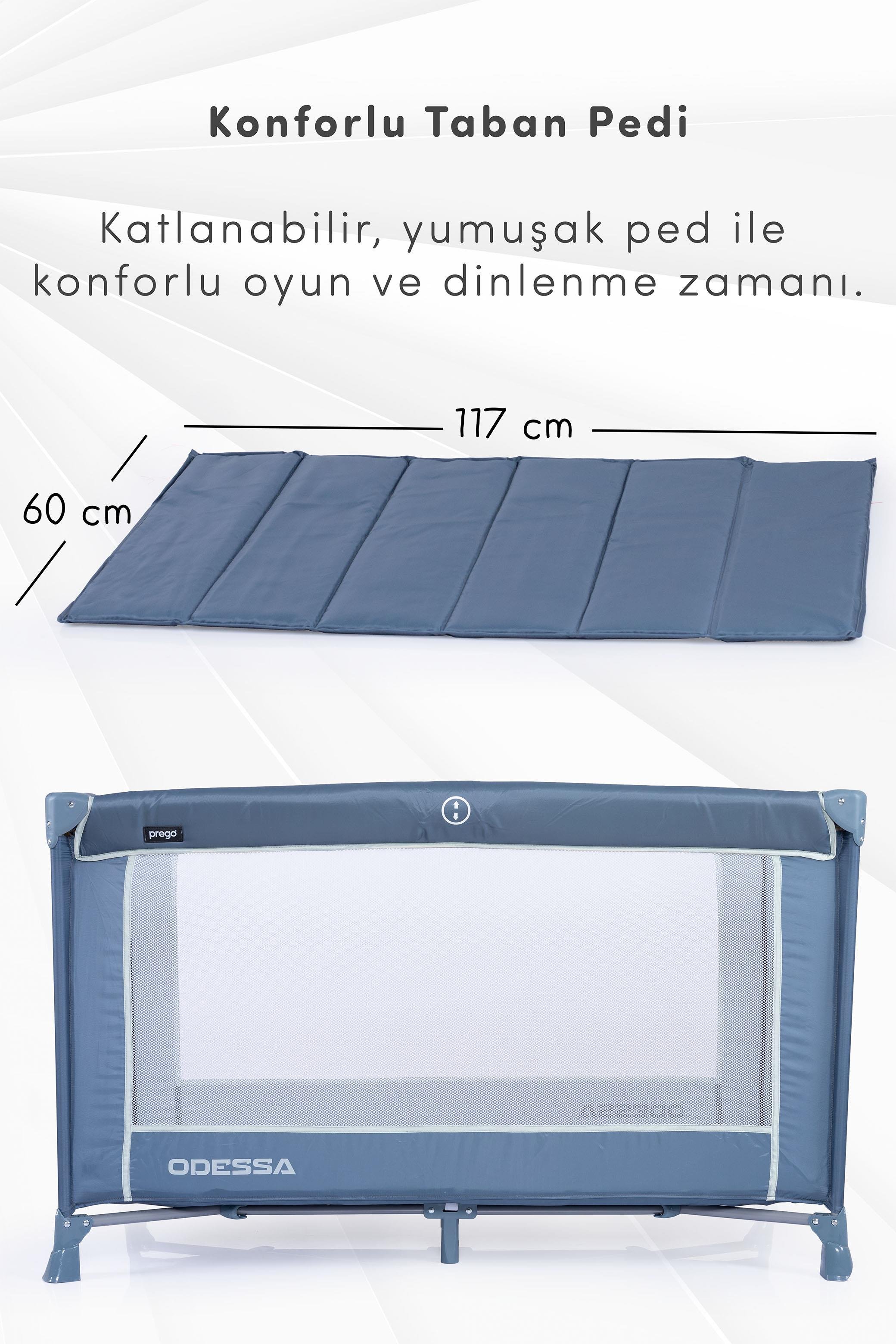 Prego Odessa Otel Apart Tipi Park Yatak Beşik Oyun Parkı Yeşil + Yatak Hediyeli