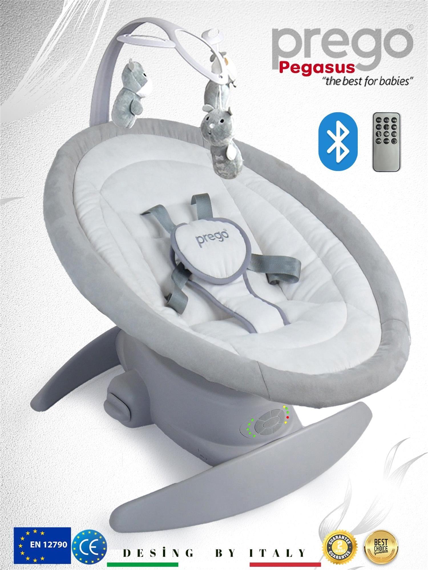 Prego Pegasus Elektrikli ve Pilli Ana Kucağı Bluetoothlu Bej 