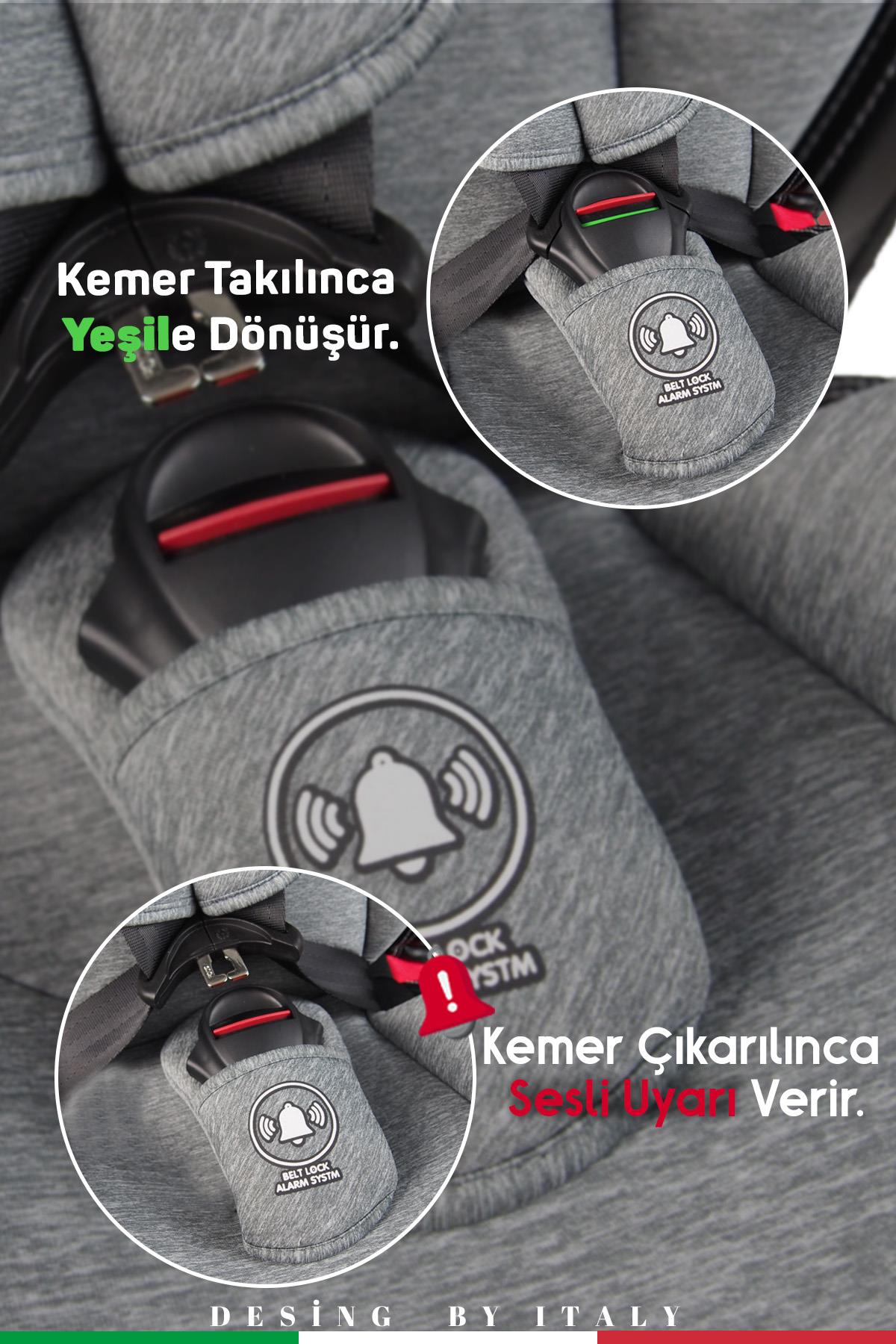 Prego Profix 360 Derece Dönebilen 0-36 Kg İsofixli Oto Koltuğu 0-36 Kg Gri 4083